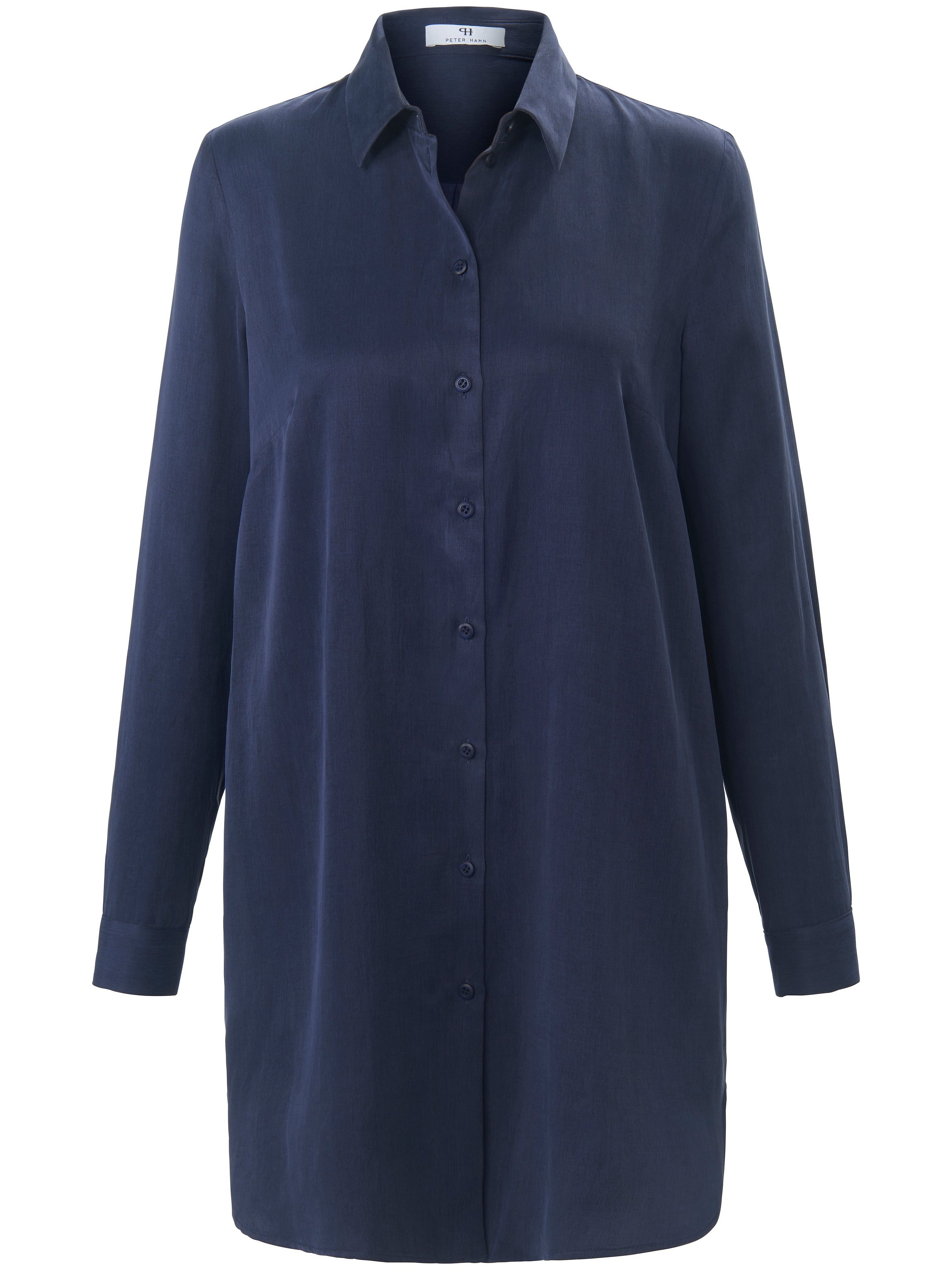 Lange blouse lange mouwen Van Peter Hahn blauw