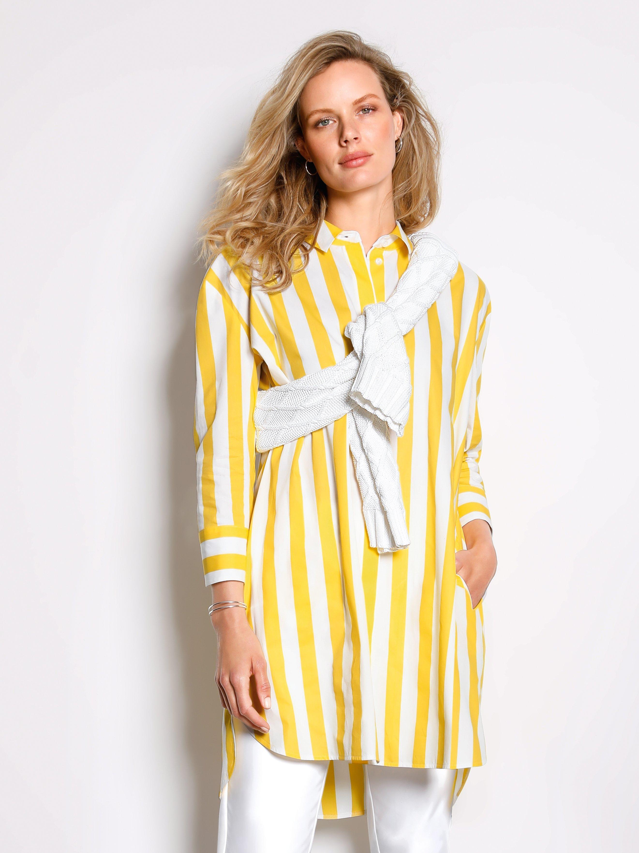 Day Like Longbluse Mit 3 4 Arm Weiss Gelb