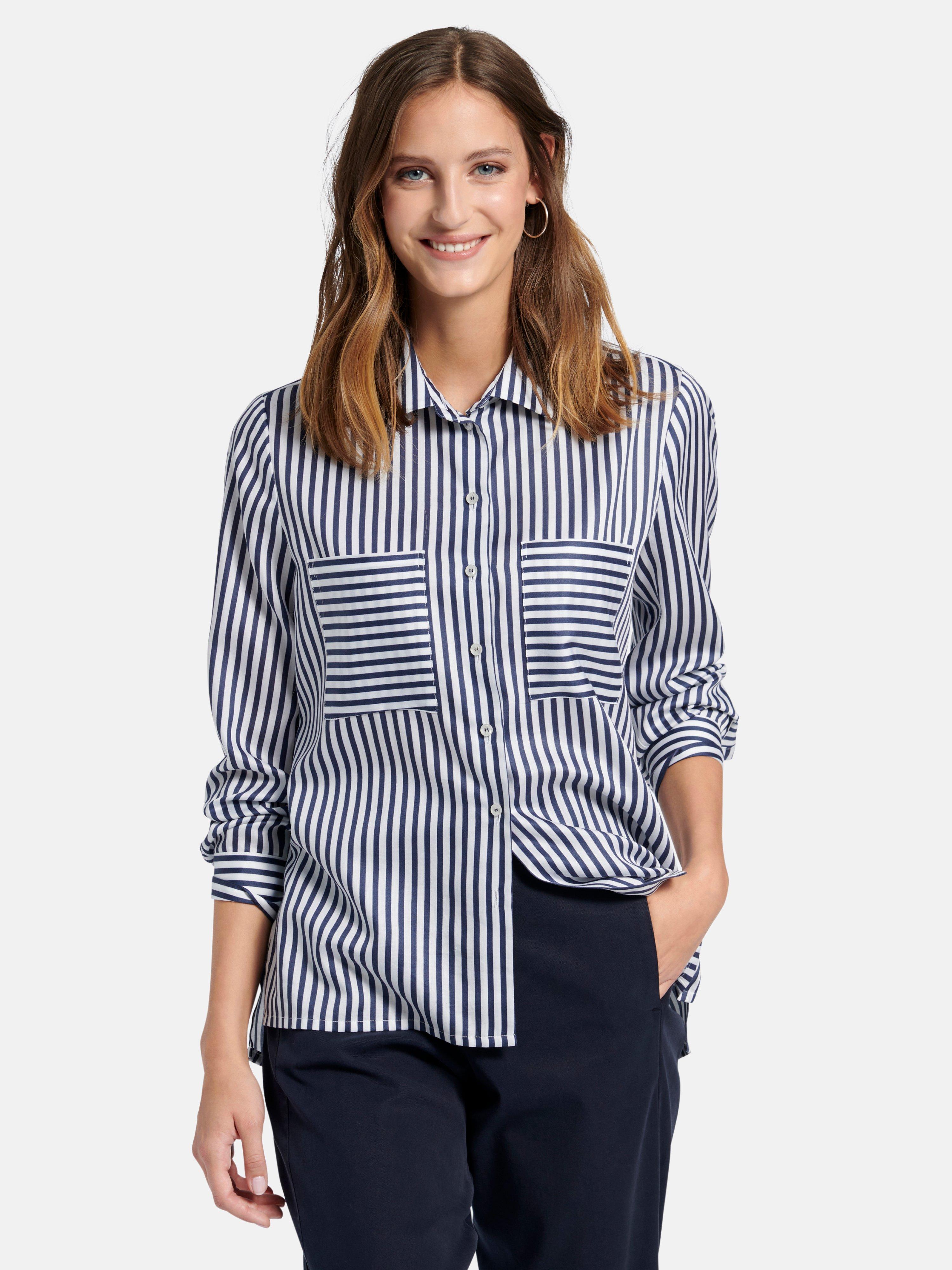 Peter Hahn - Blouse van 100% katoen met lange mouwen