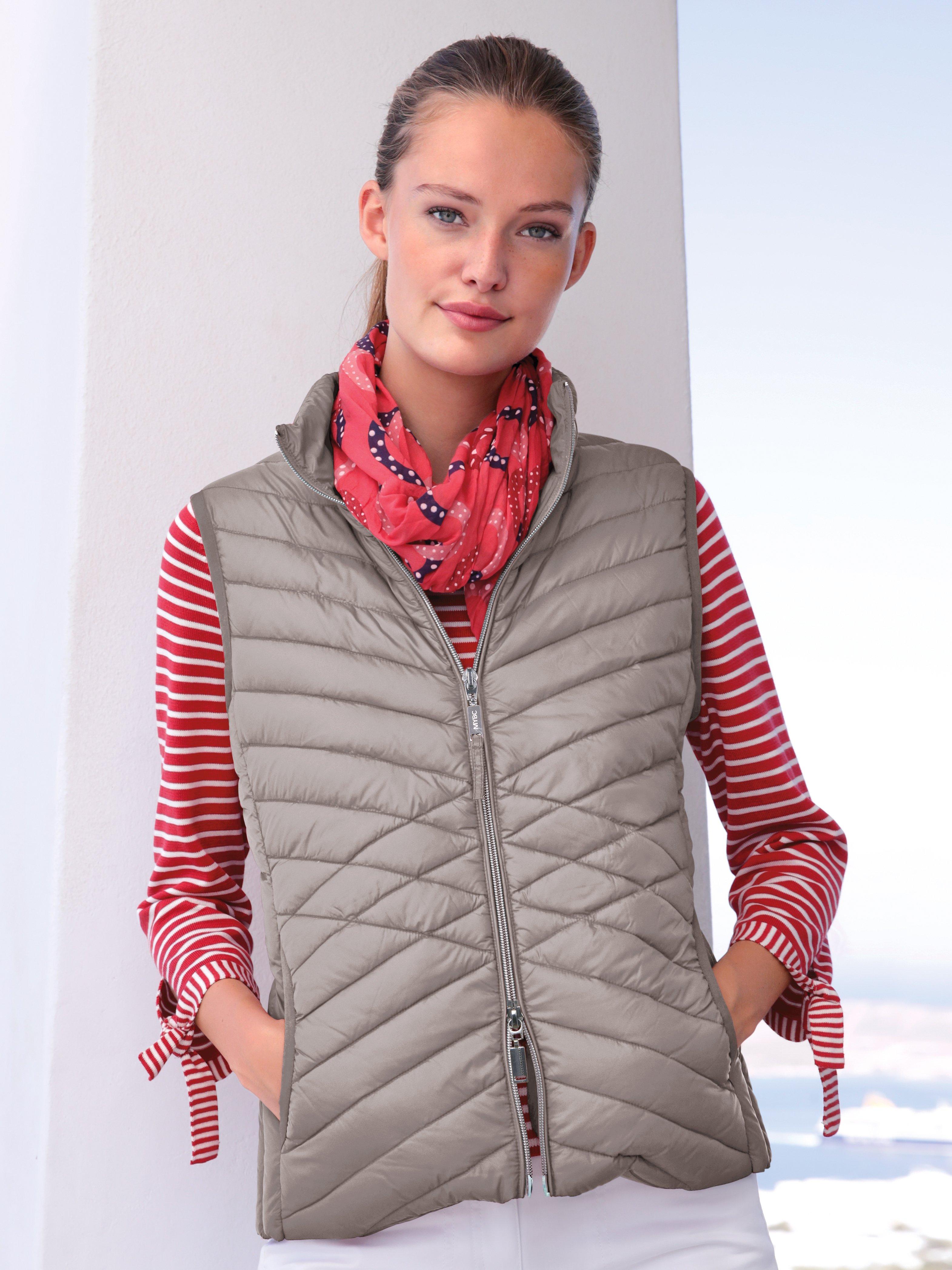MYBC - Quilted down waistcoat with 2-way zip - putty