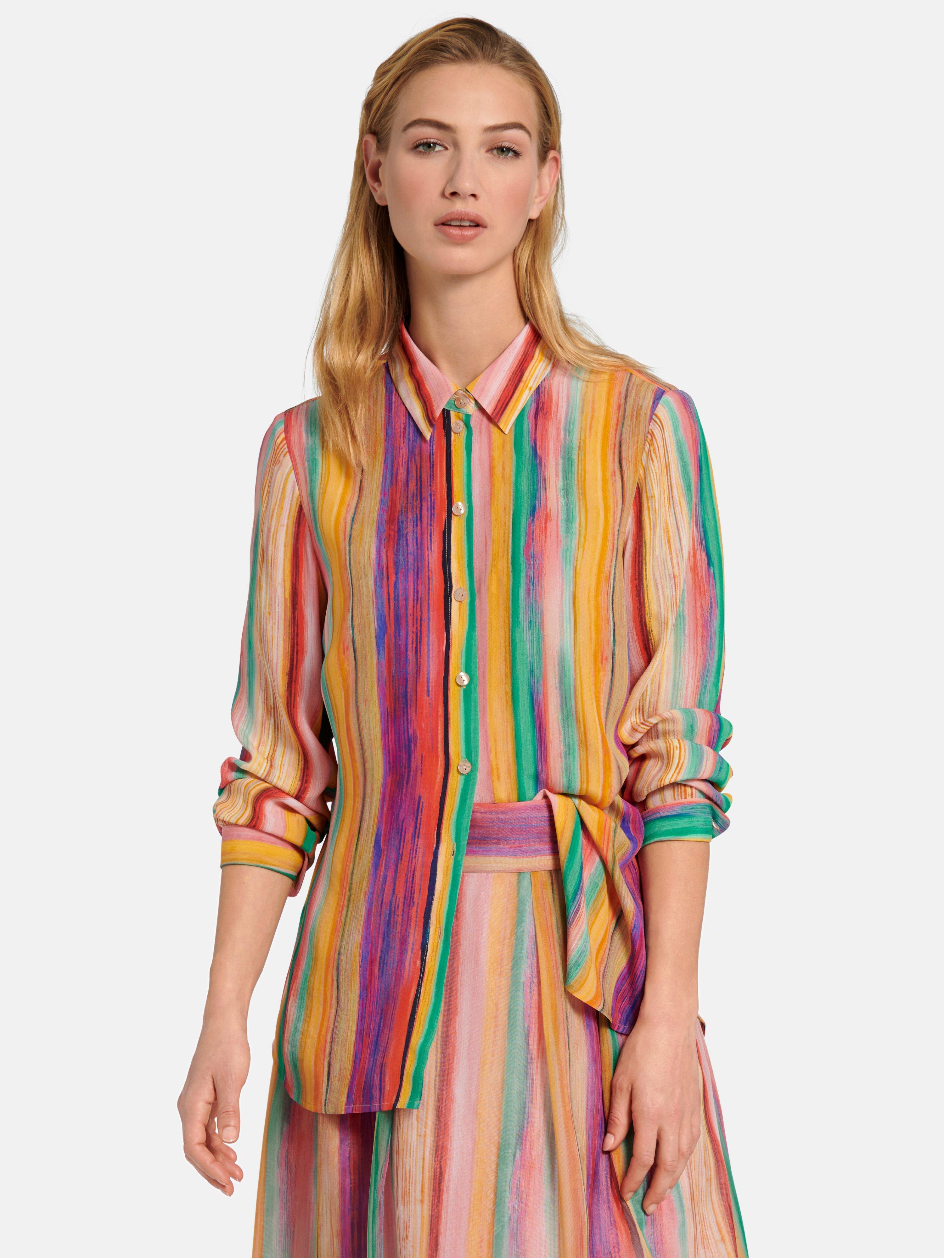 Uta Raasch - Blouse met overhemdkraag en lange mouwen