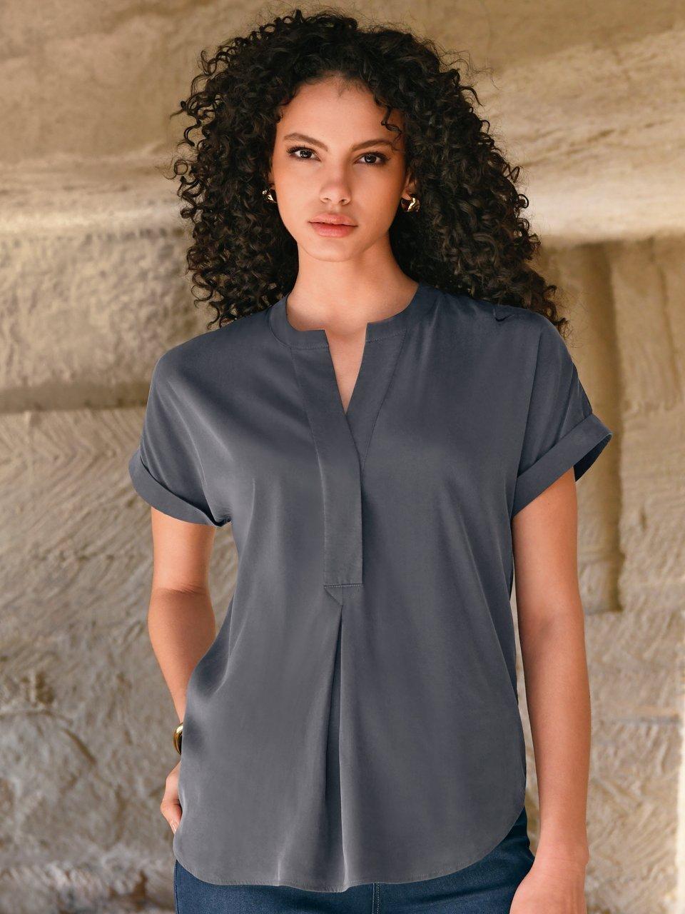 Peter Hahn - Shirtblouse met korte om­slagmouwen