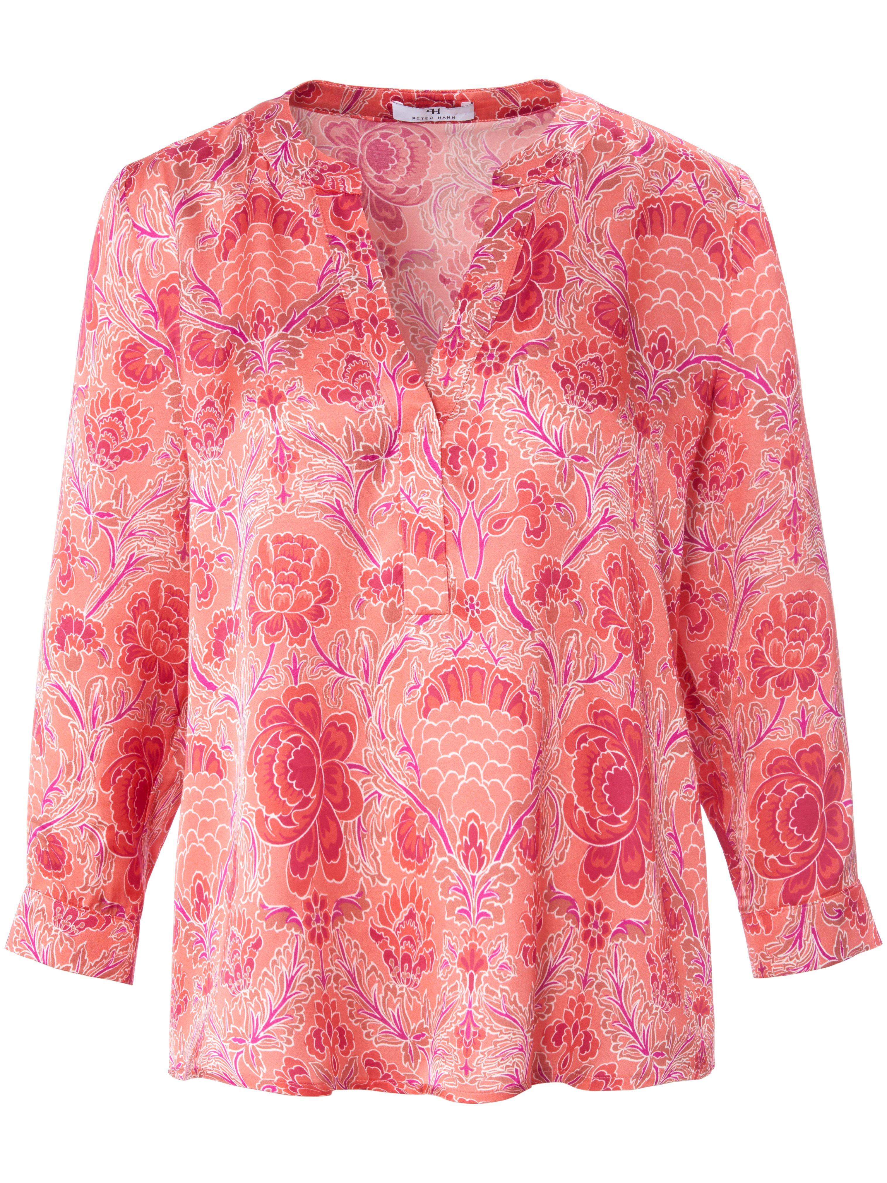 Blouse 3/4-mouwen en ronde hals Van Peter Hahn pink