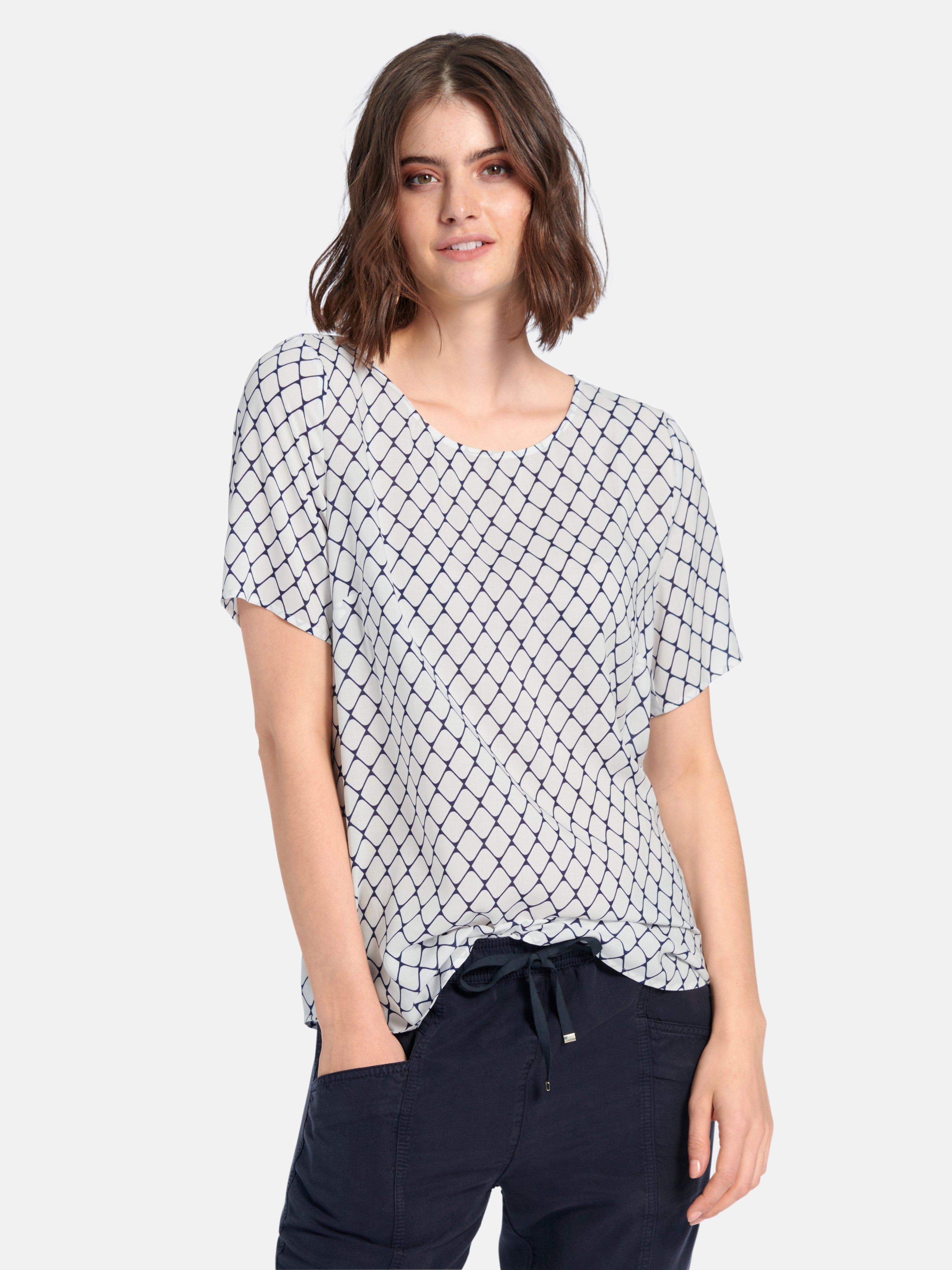 Peter Hahn - Blouseshirt met korte mouwen en print