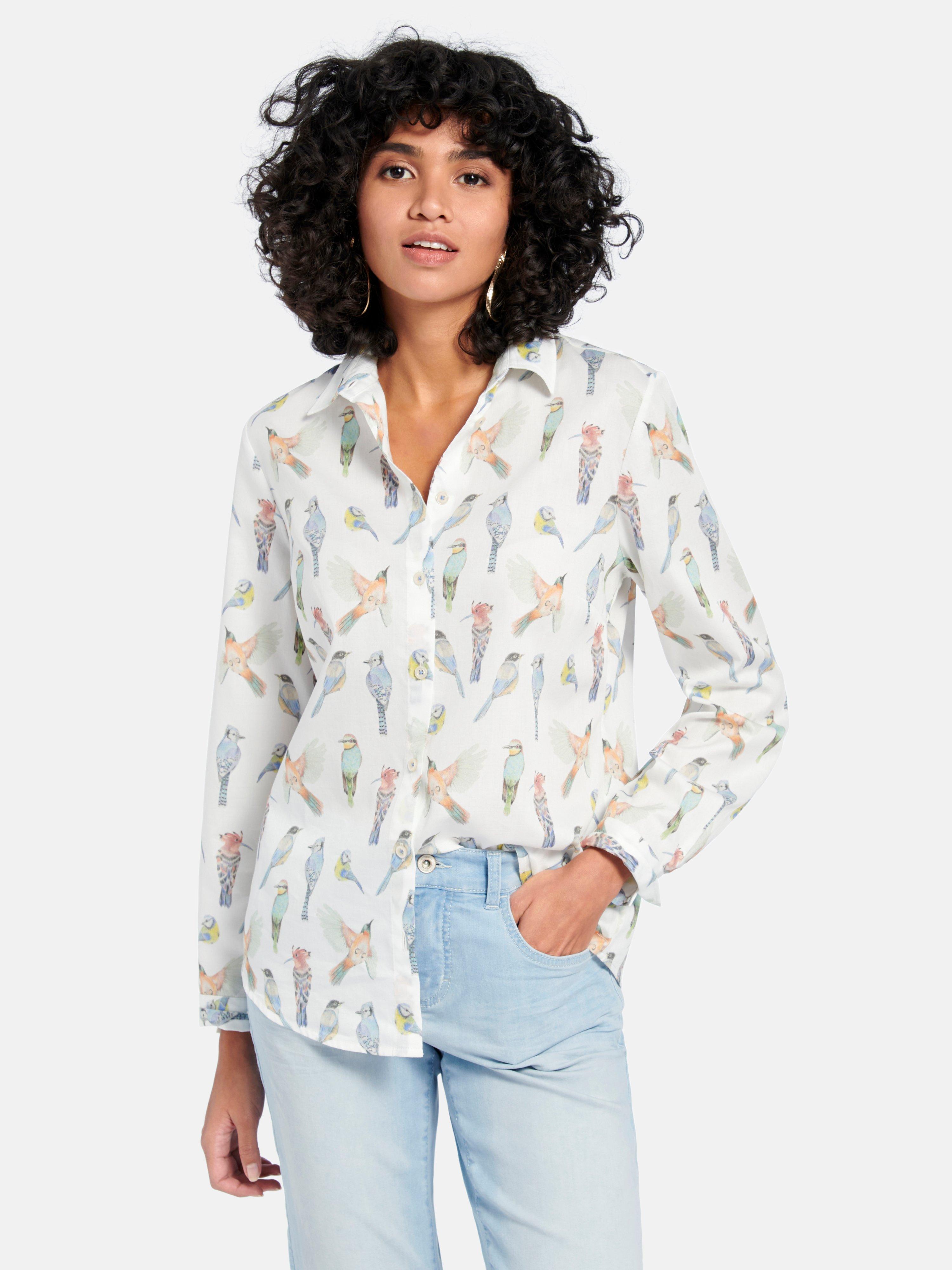 Peter Hahn - Blouse van 100% katoen met lange mouwen