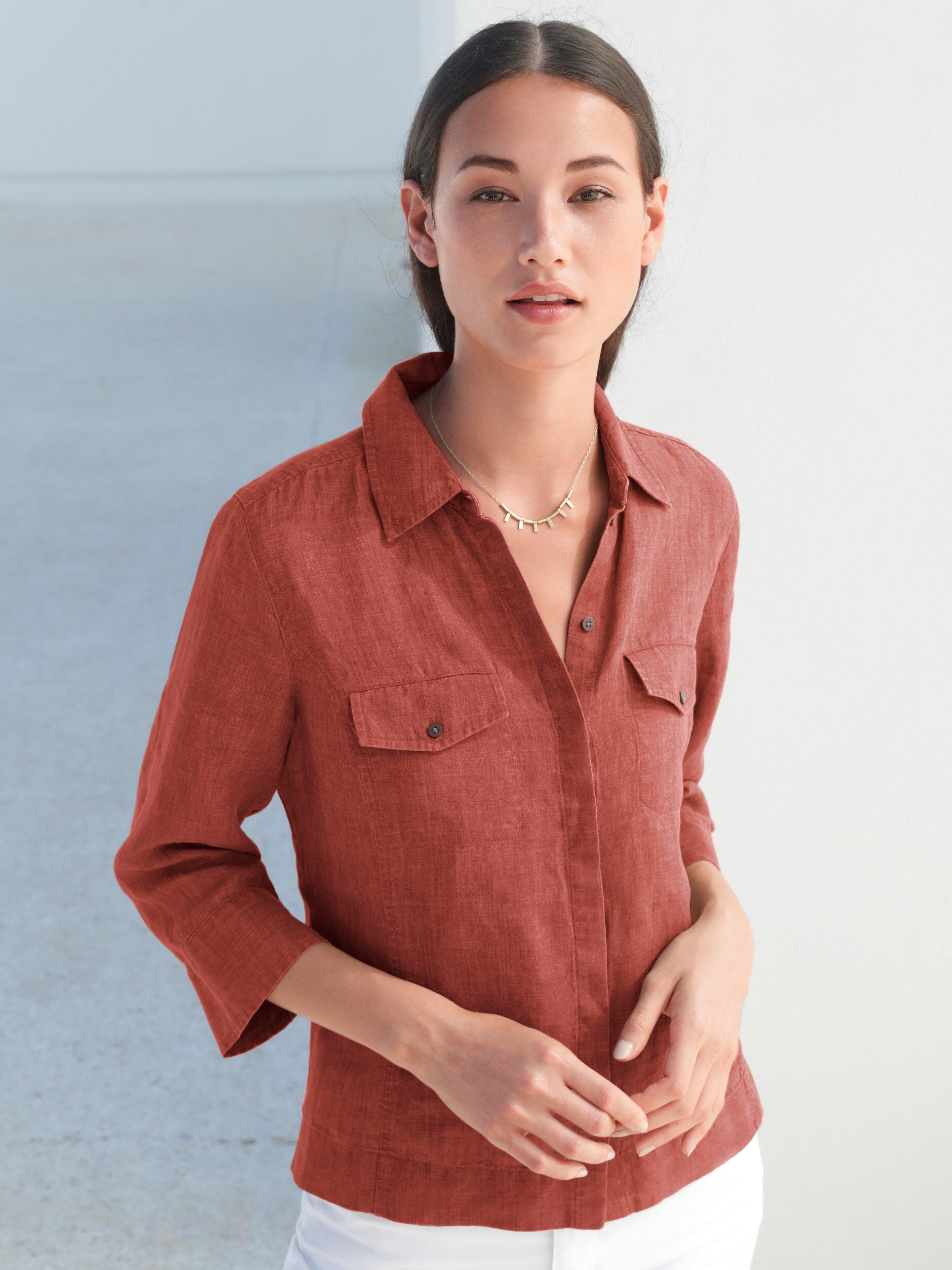 Peter Hahn - Blouse van 100% linnen met 3/4-mouwen