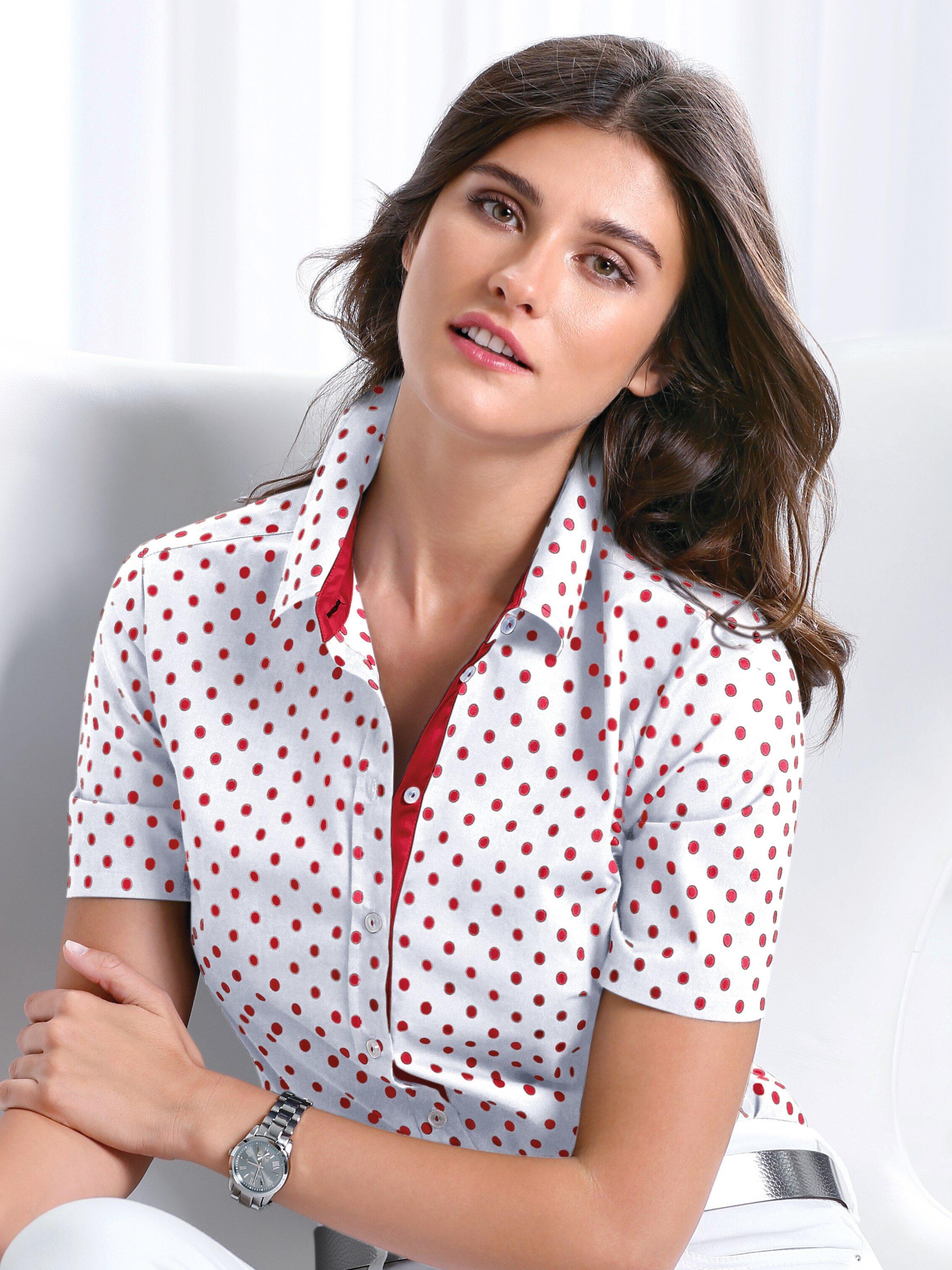 Peter Hahn - Noppenblouse met korte mouwen