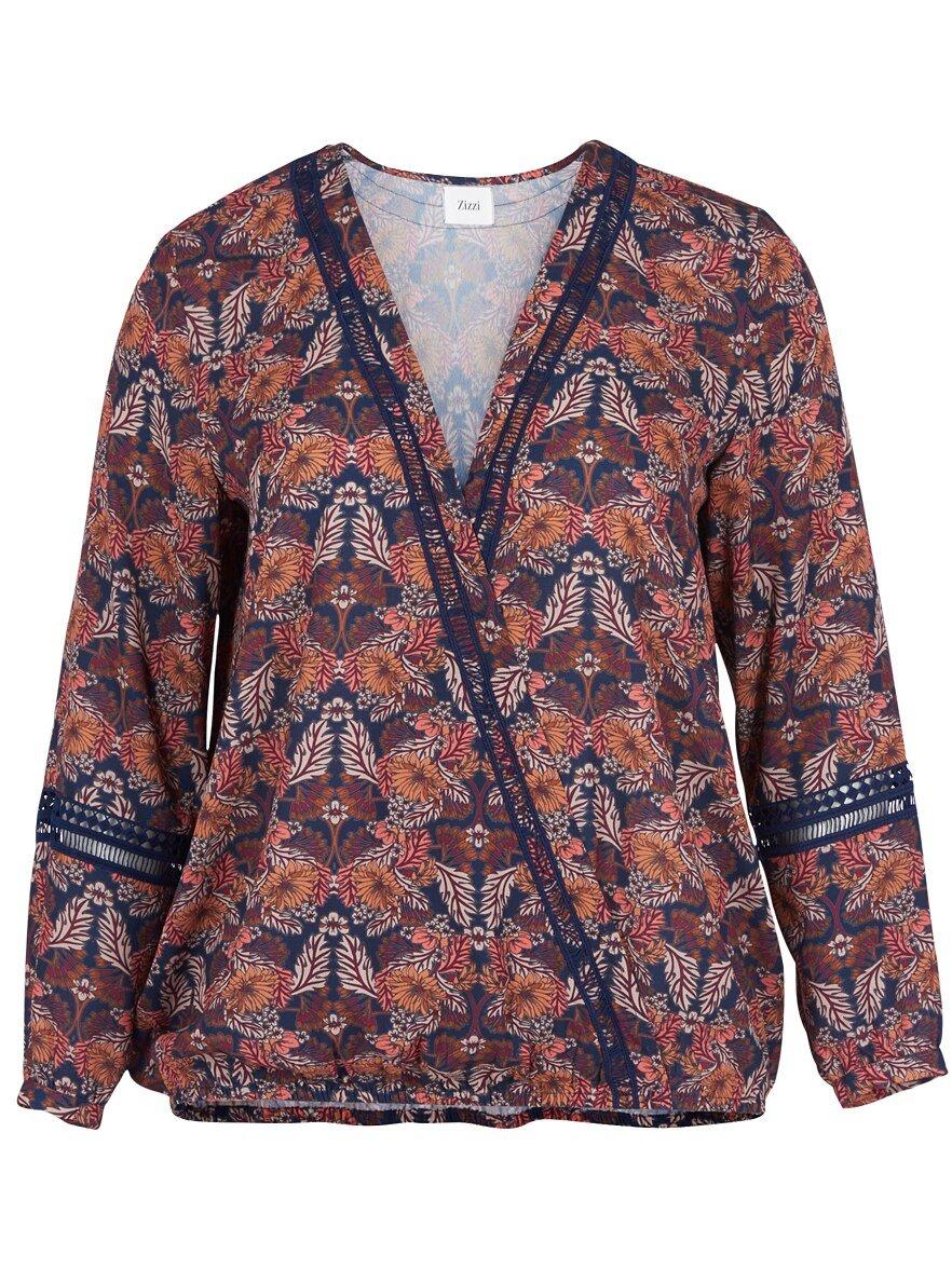 zizzi - Blouse - wijnrood/multicolour