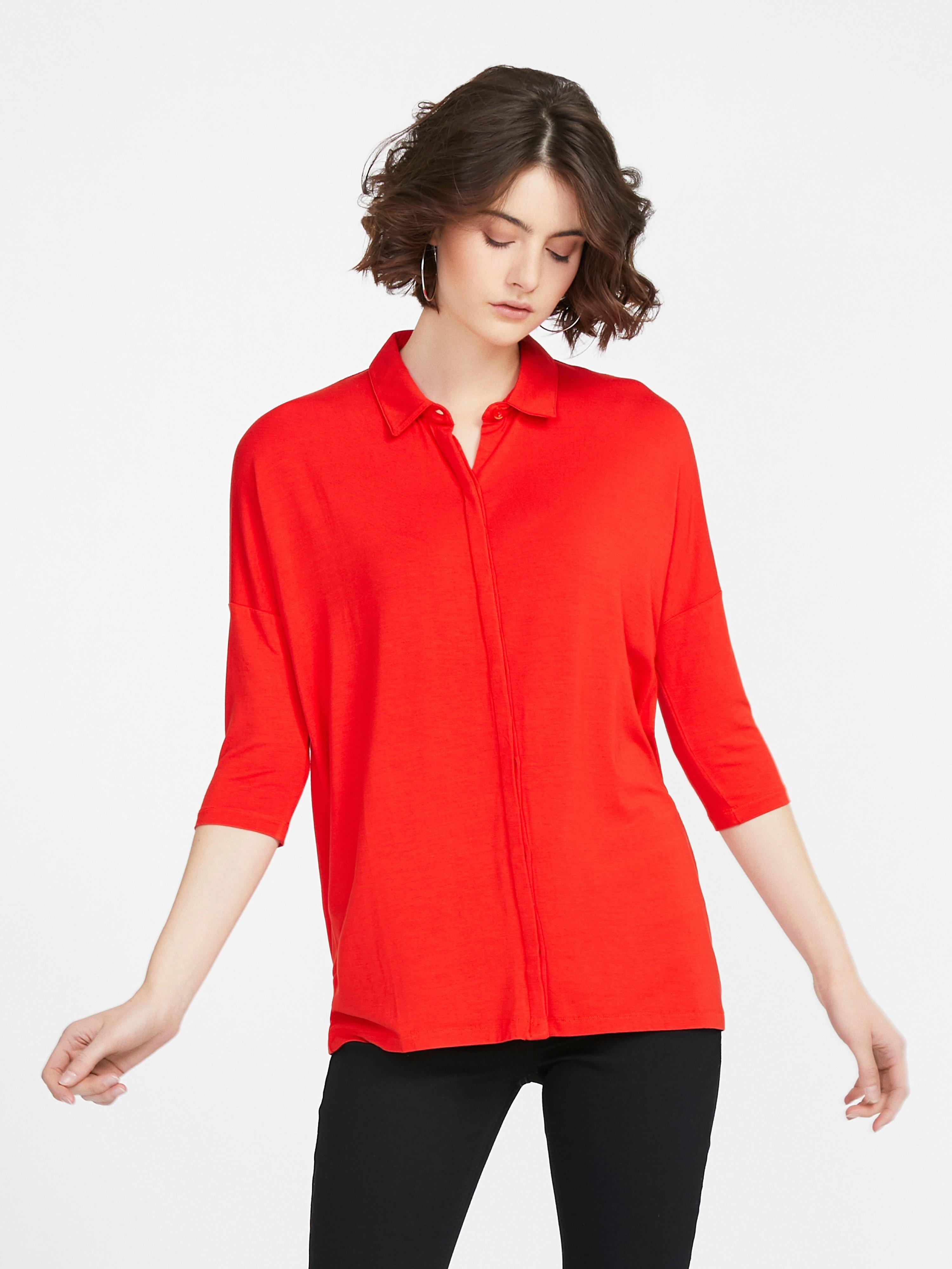 Peter Hahn - Jerseyblouse met 3/4-mouwen