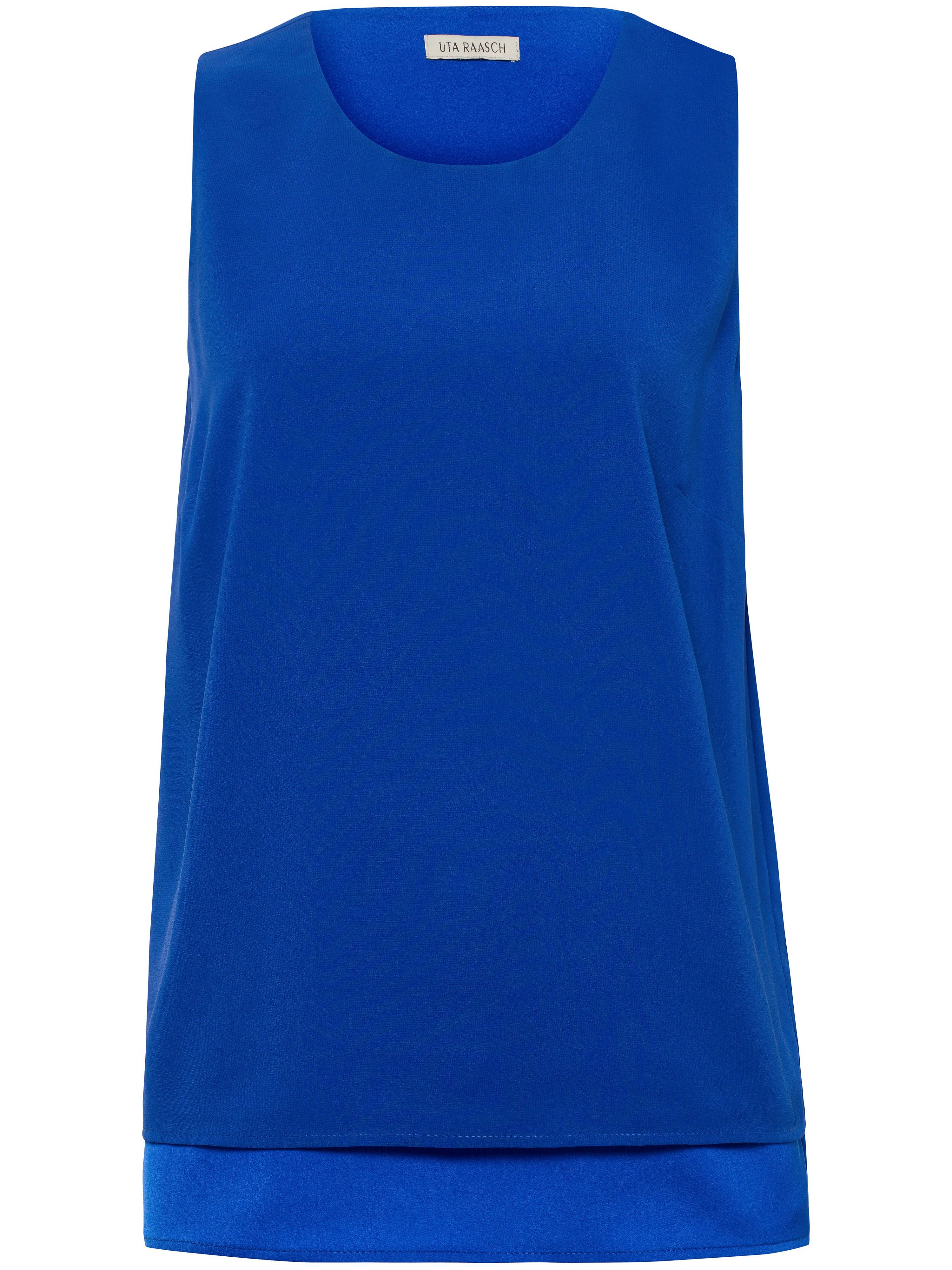 Mouwloze blouse ronde hals Van Uta Raasch blauw