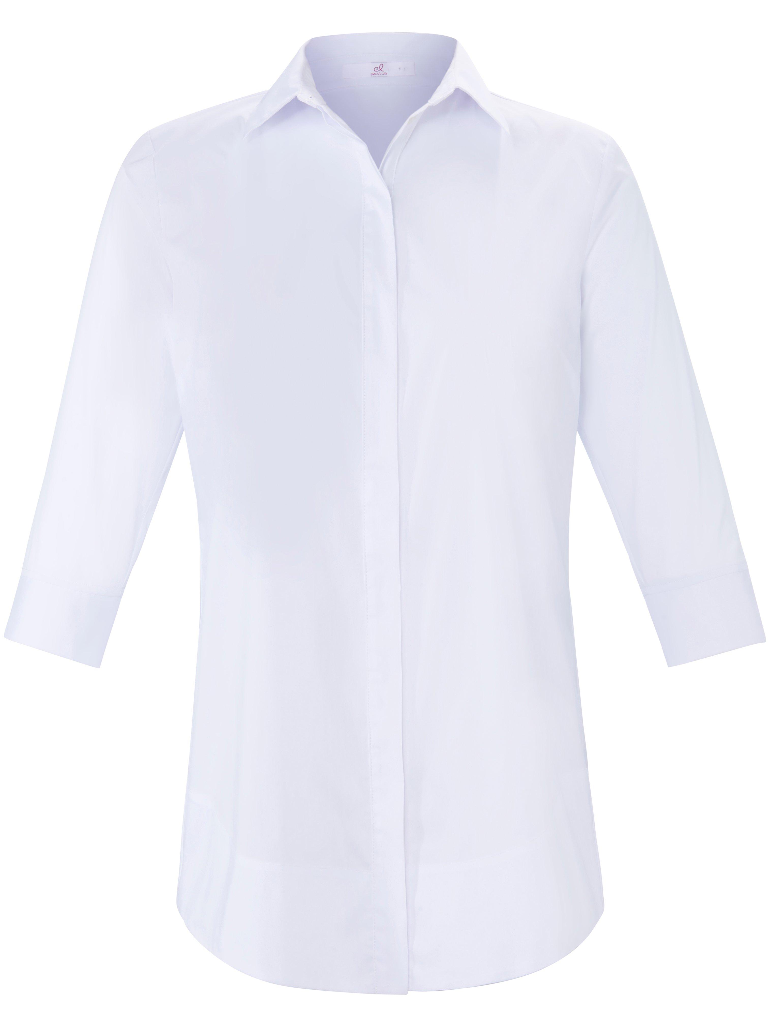 Lange blouse 3/4-mouwe Van Emilia Lay wit