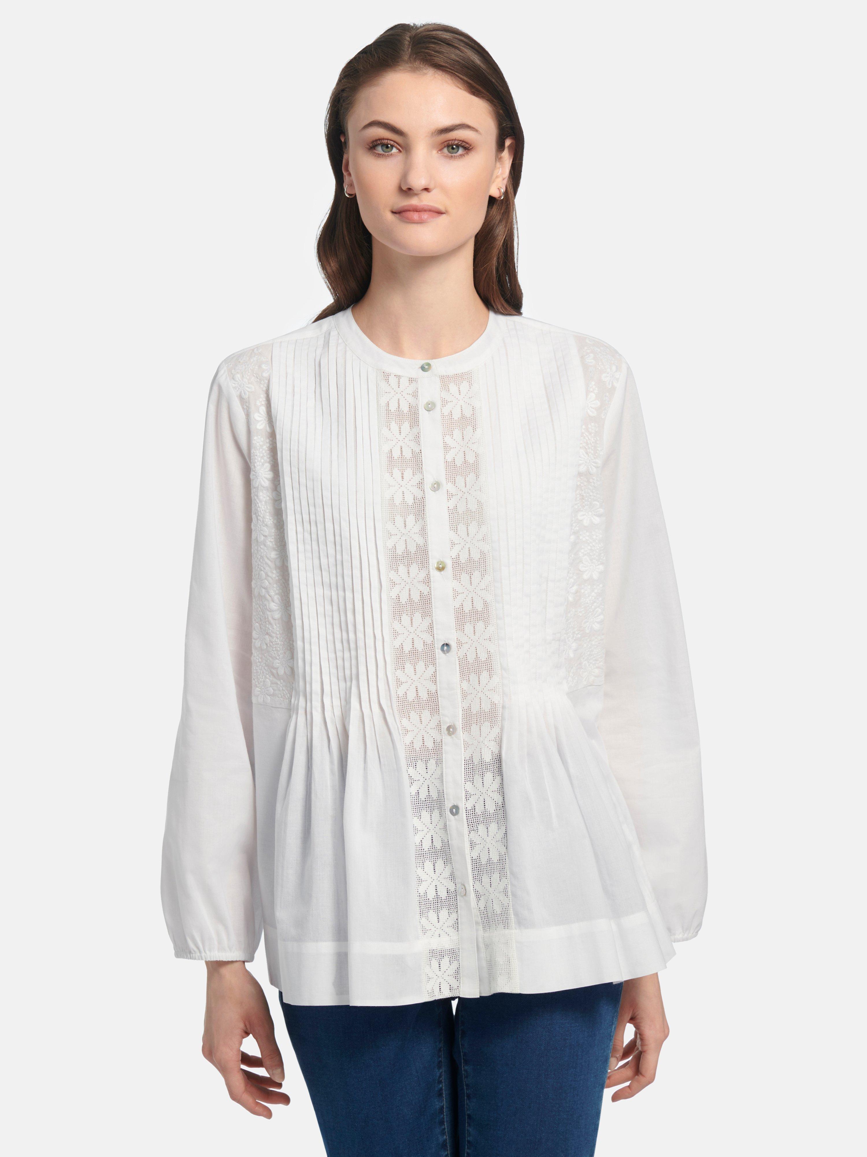 portray berlin - Blouse van 100% katoen met lange mouwen