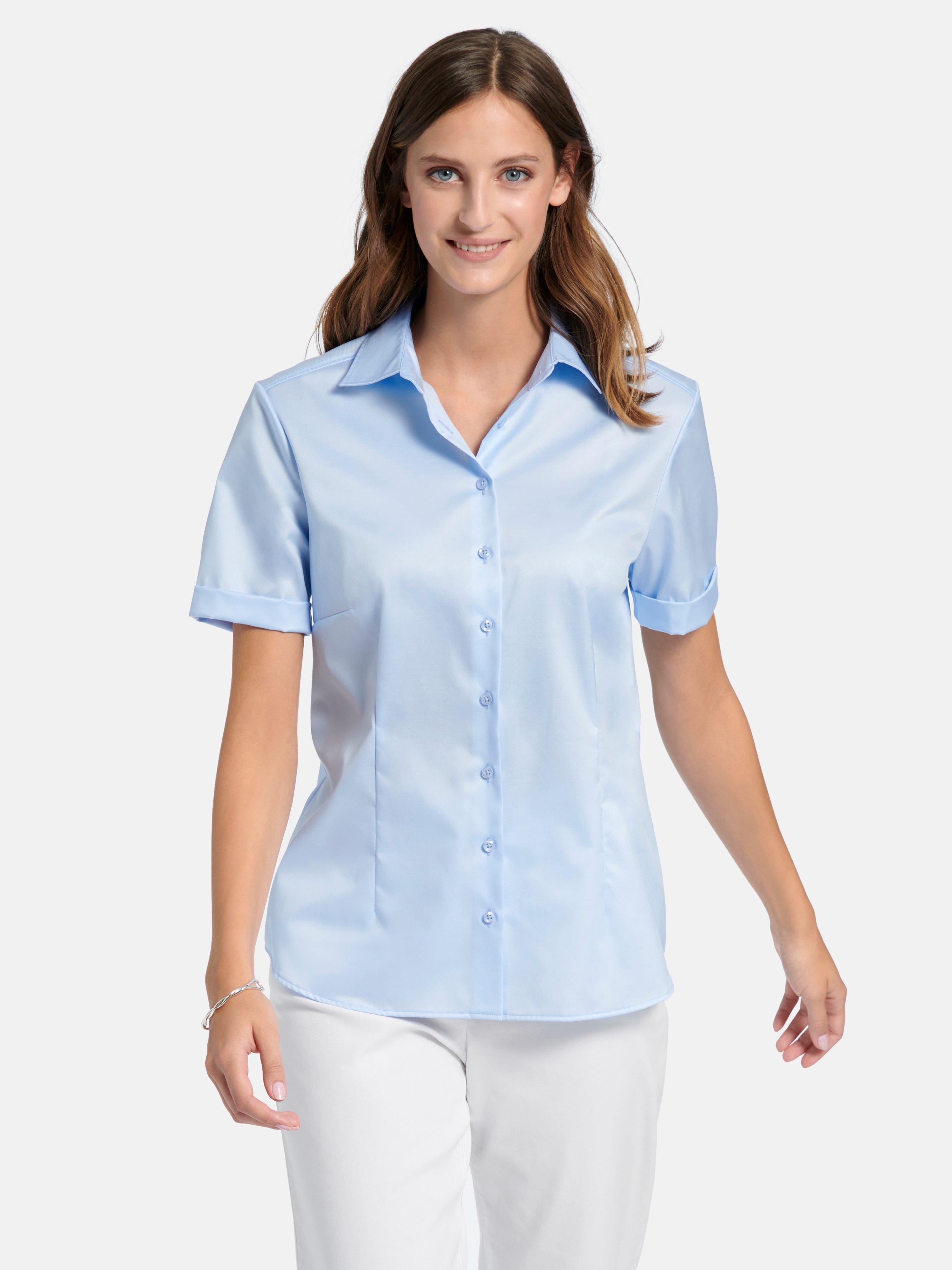 Katoenen dames discount blouse korte mouw