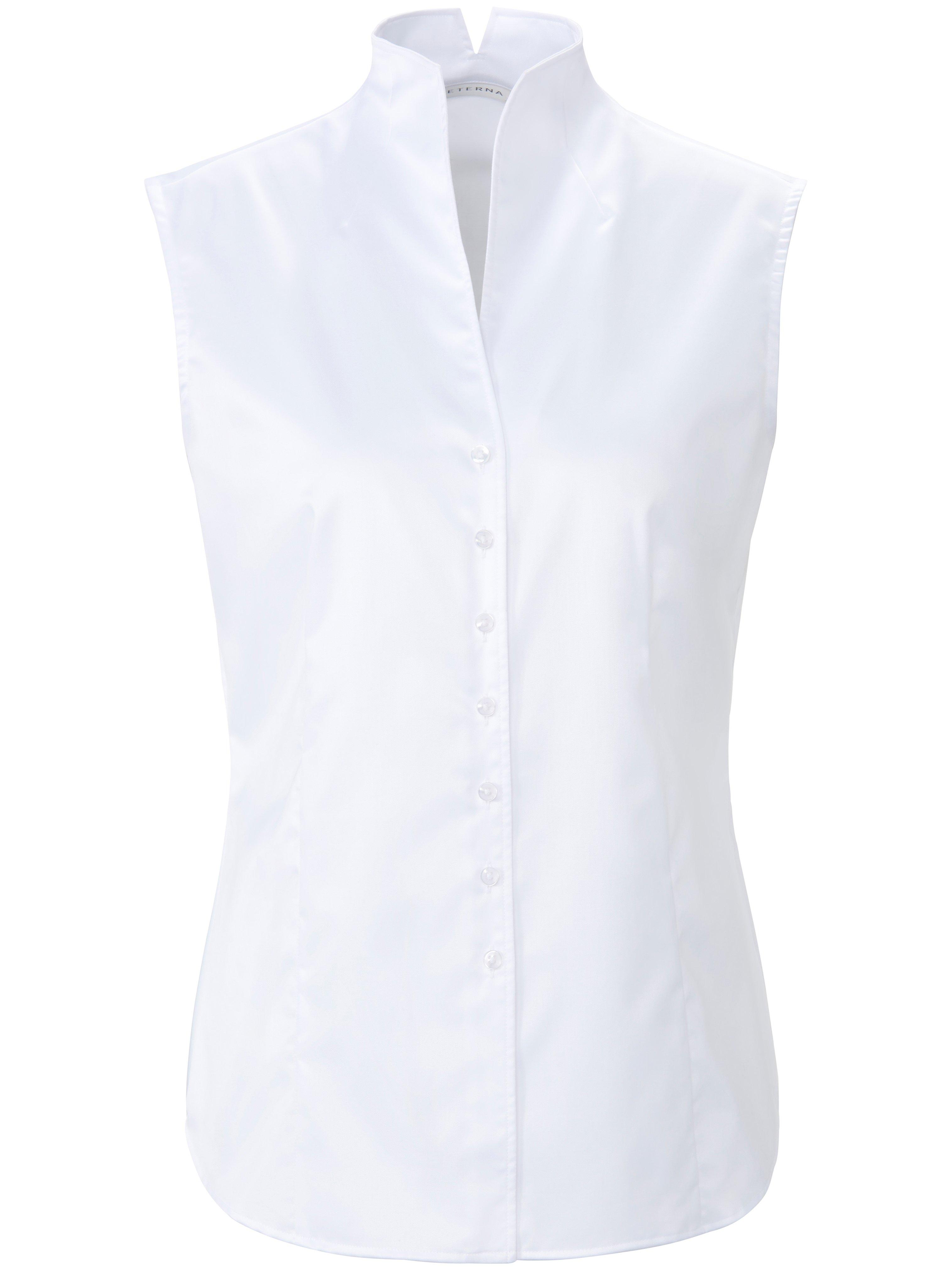 Mouwloze blouse 100% katoen Van Eterna wit