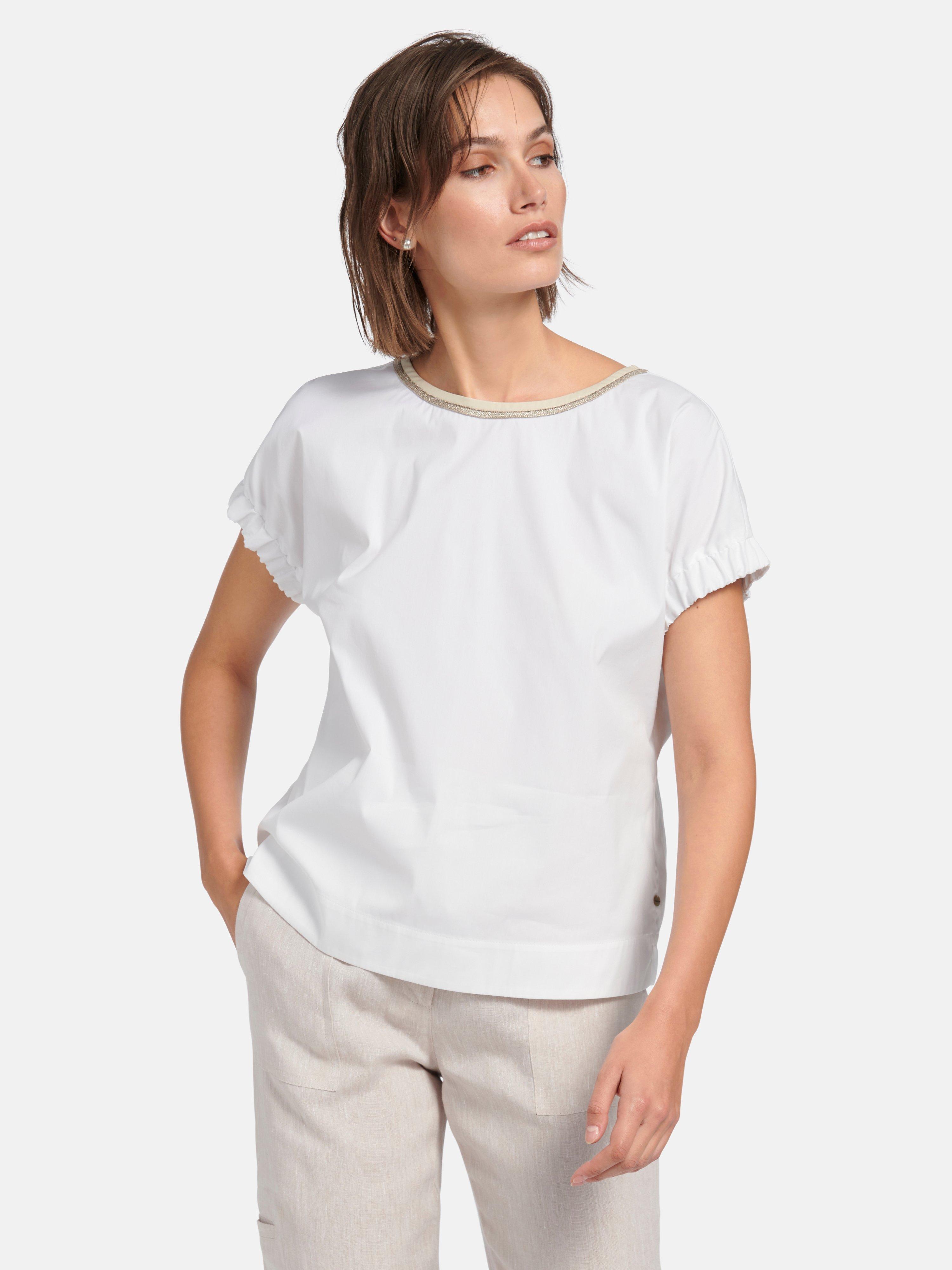 Louis and Mia - Top with drop shoulder - white/beige