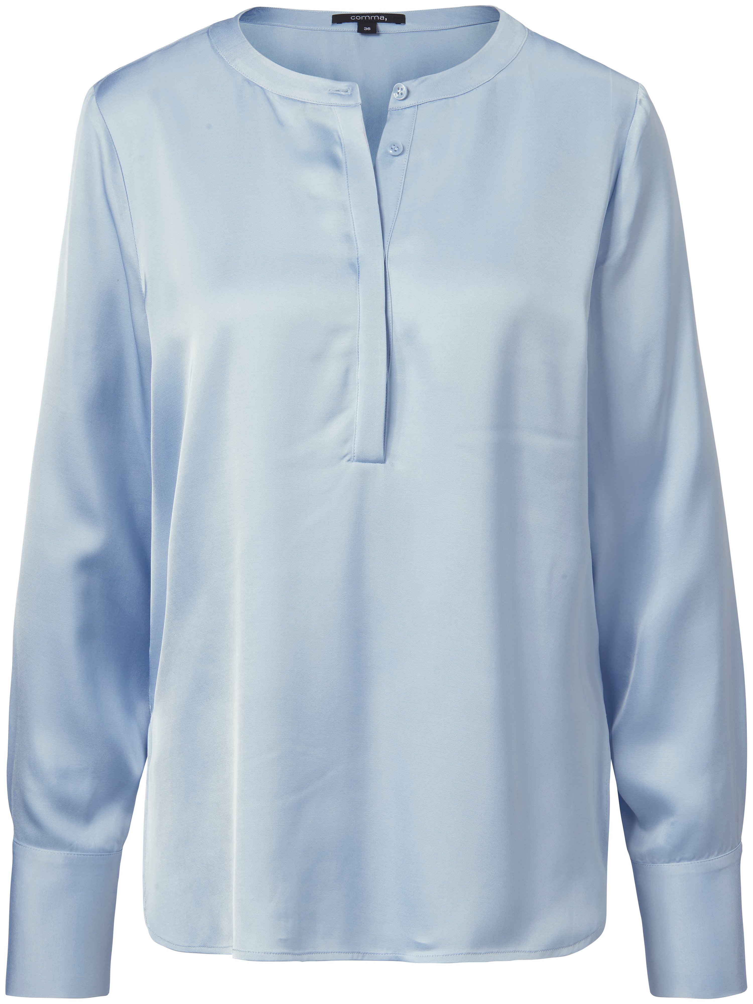La blouse plus longue au dos 100% viscose  comma, bleu
