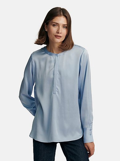 comma, - Blouse with slightly shorter front