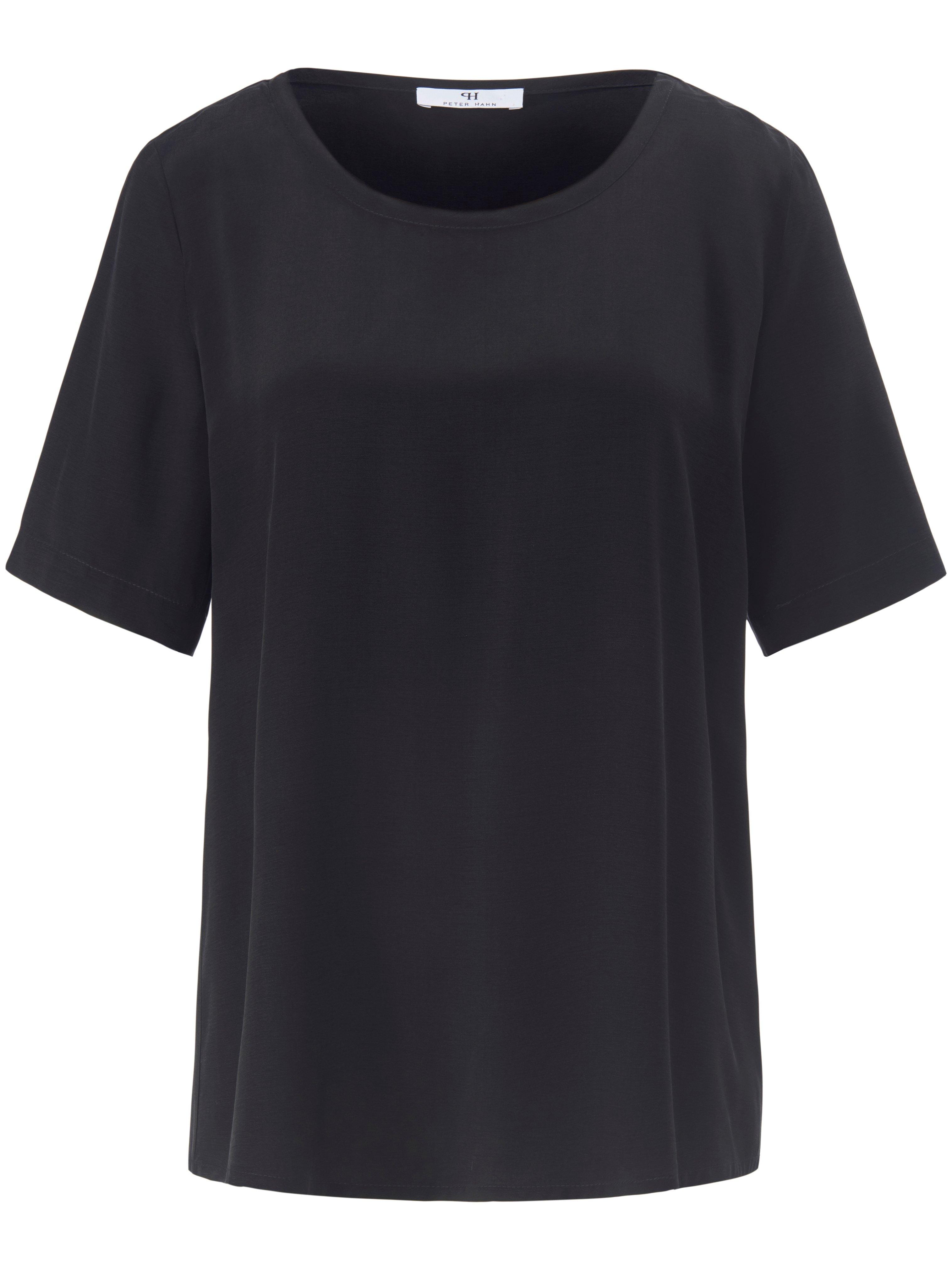 Blouseshirt korte mouwen Van Peter Hahn zwart
