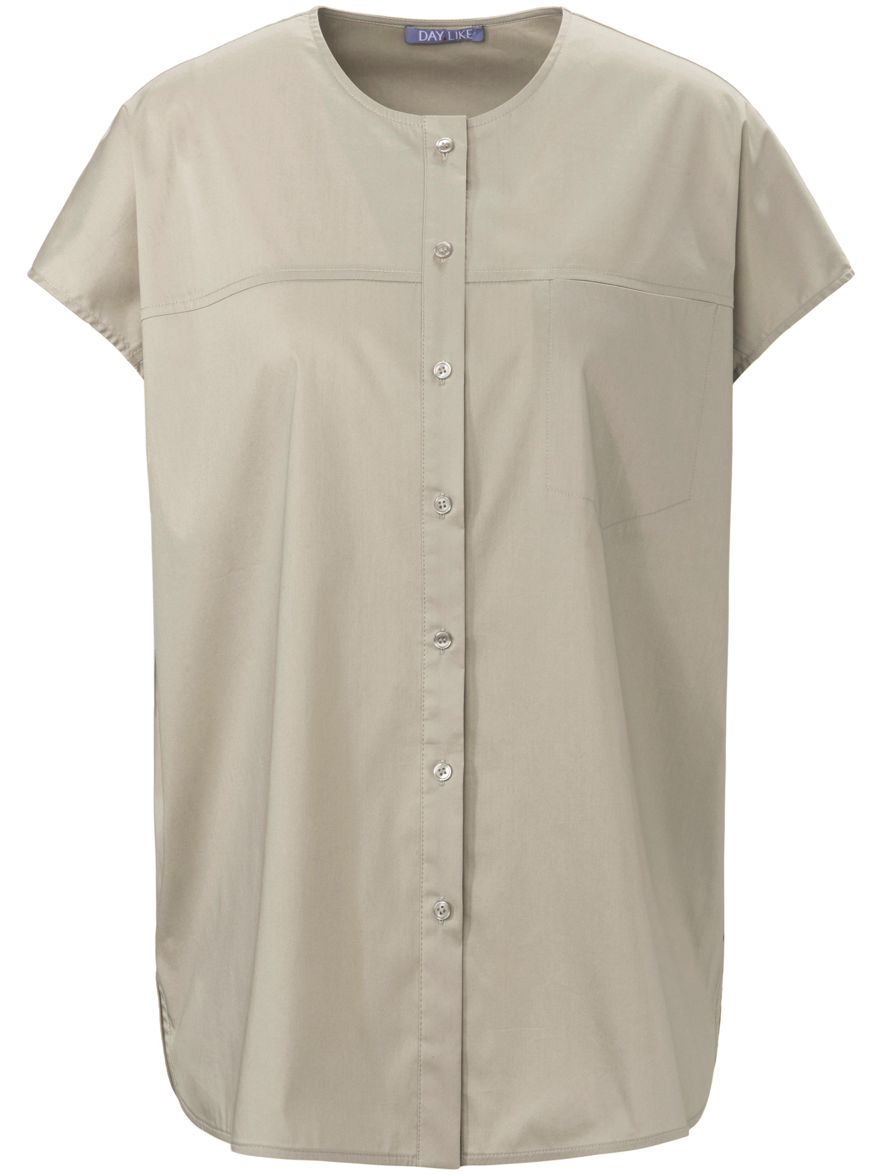 Lange blouse kapmouwen Van DAY.LIKE beige