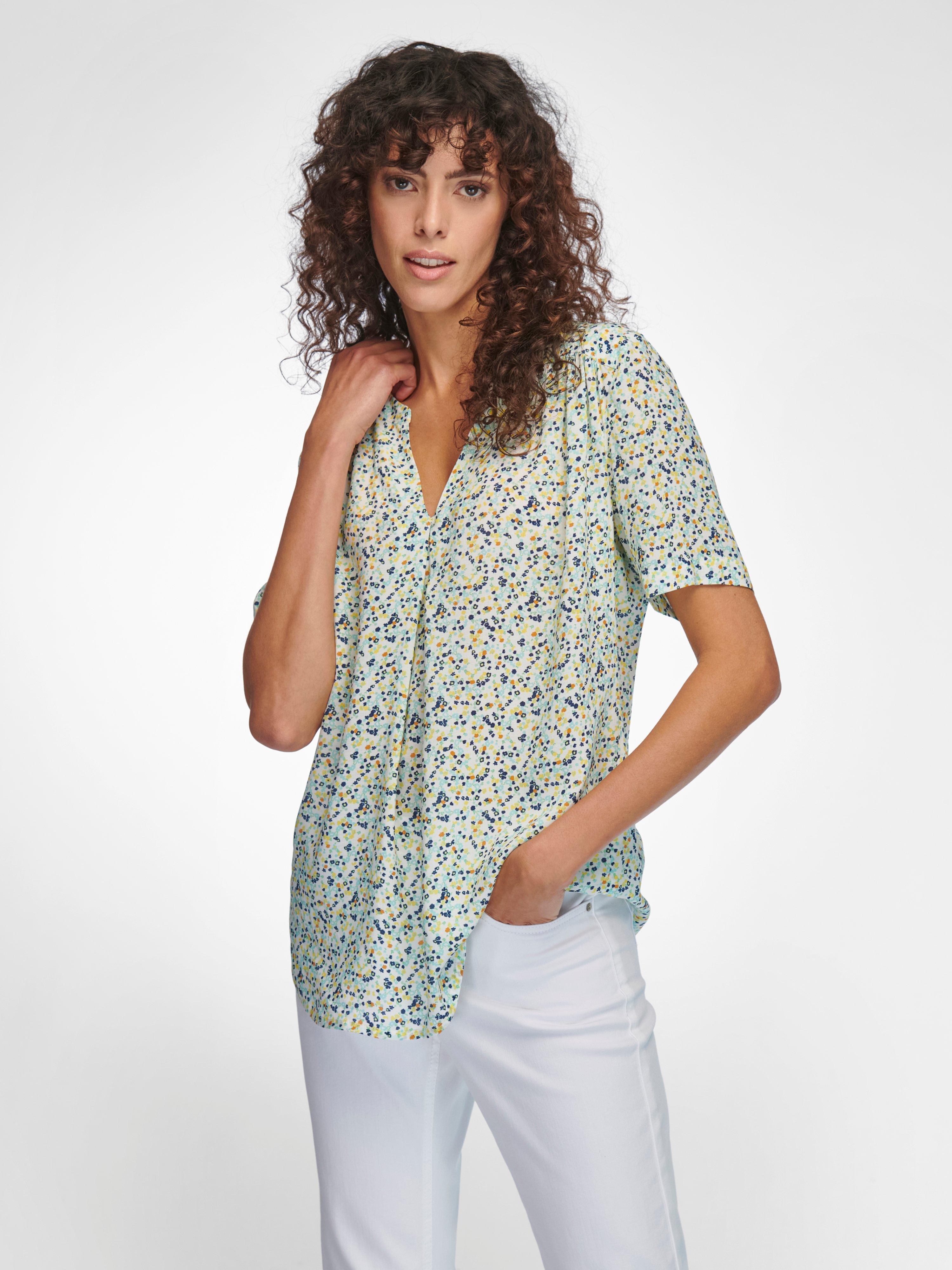 Peter Hahn - Shirt met korte mouwen en millefleursprint