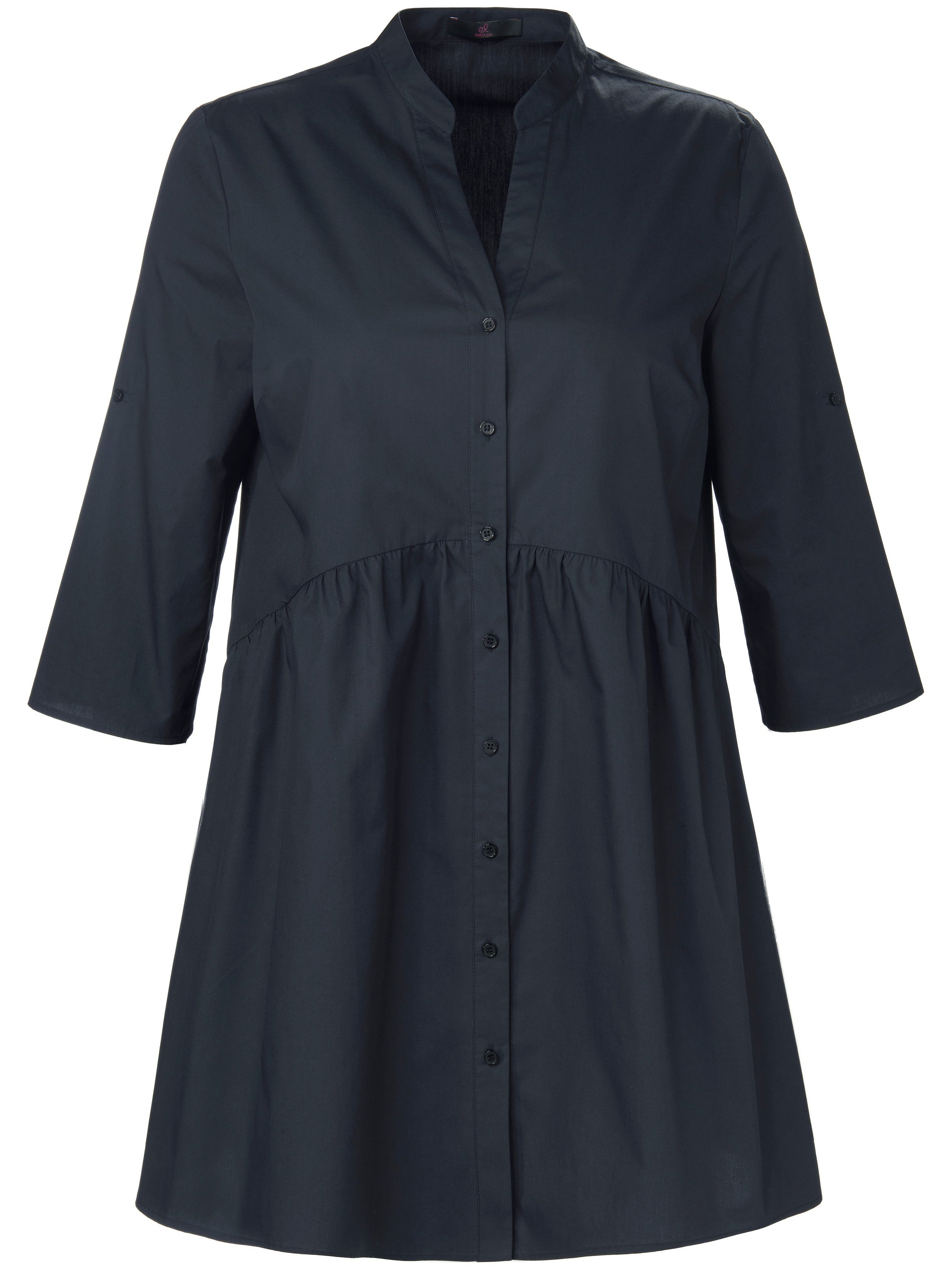 Emilia Lay Lange blouse 100% katoen 3/4-mouwen Van  zwart
