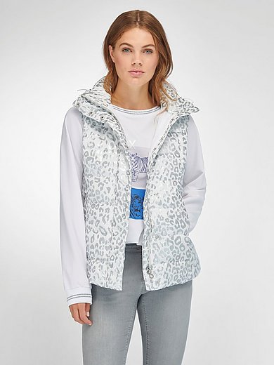 Looxent - Quilted gilet with metallic lion print