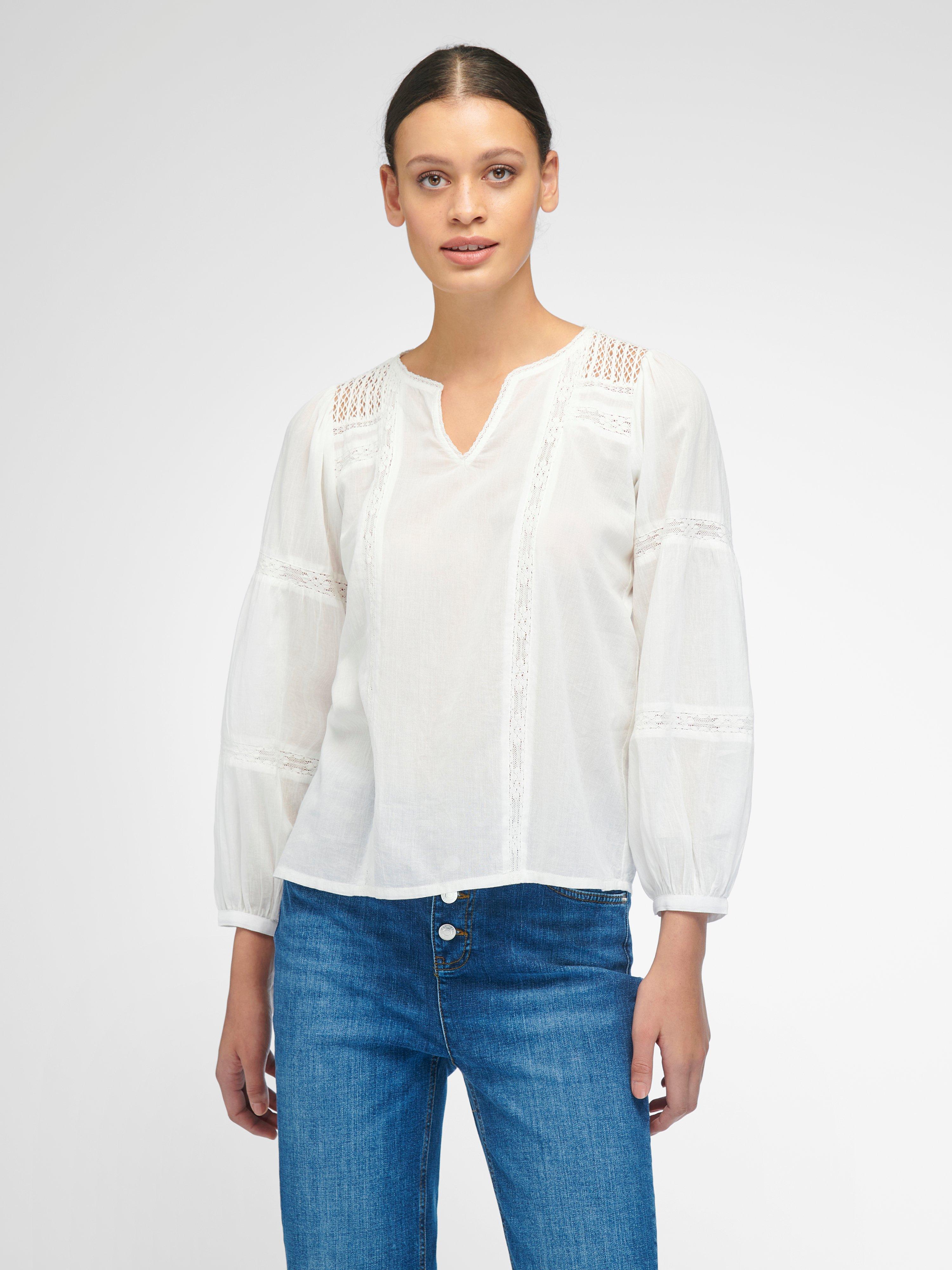 portray berlin - Blouse van 100% katoen met lange mouwen