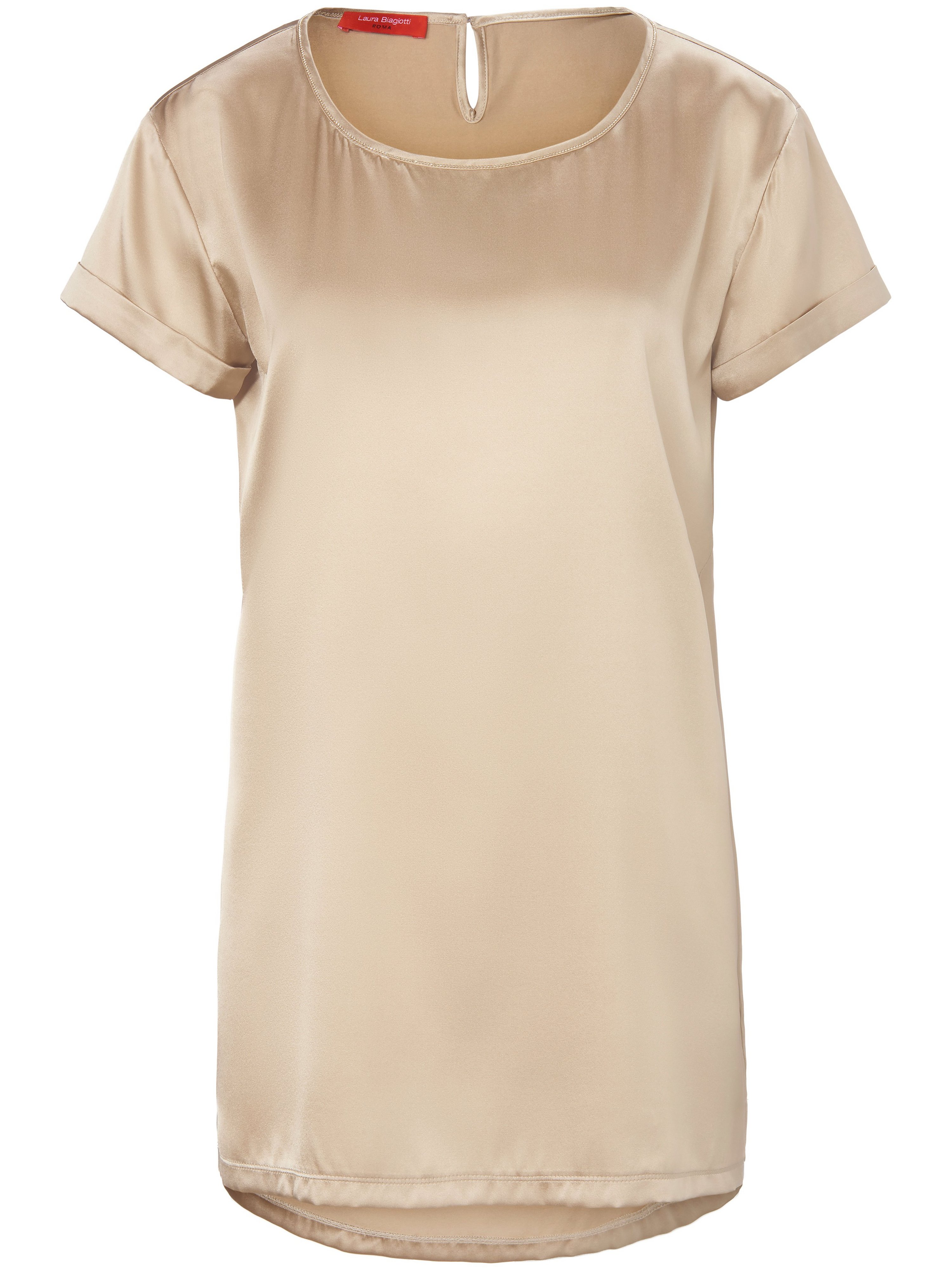 Le T-shirt satin soie  Laura Biagiotti ROMA beige taille 42