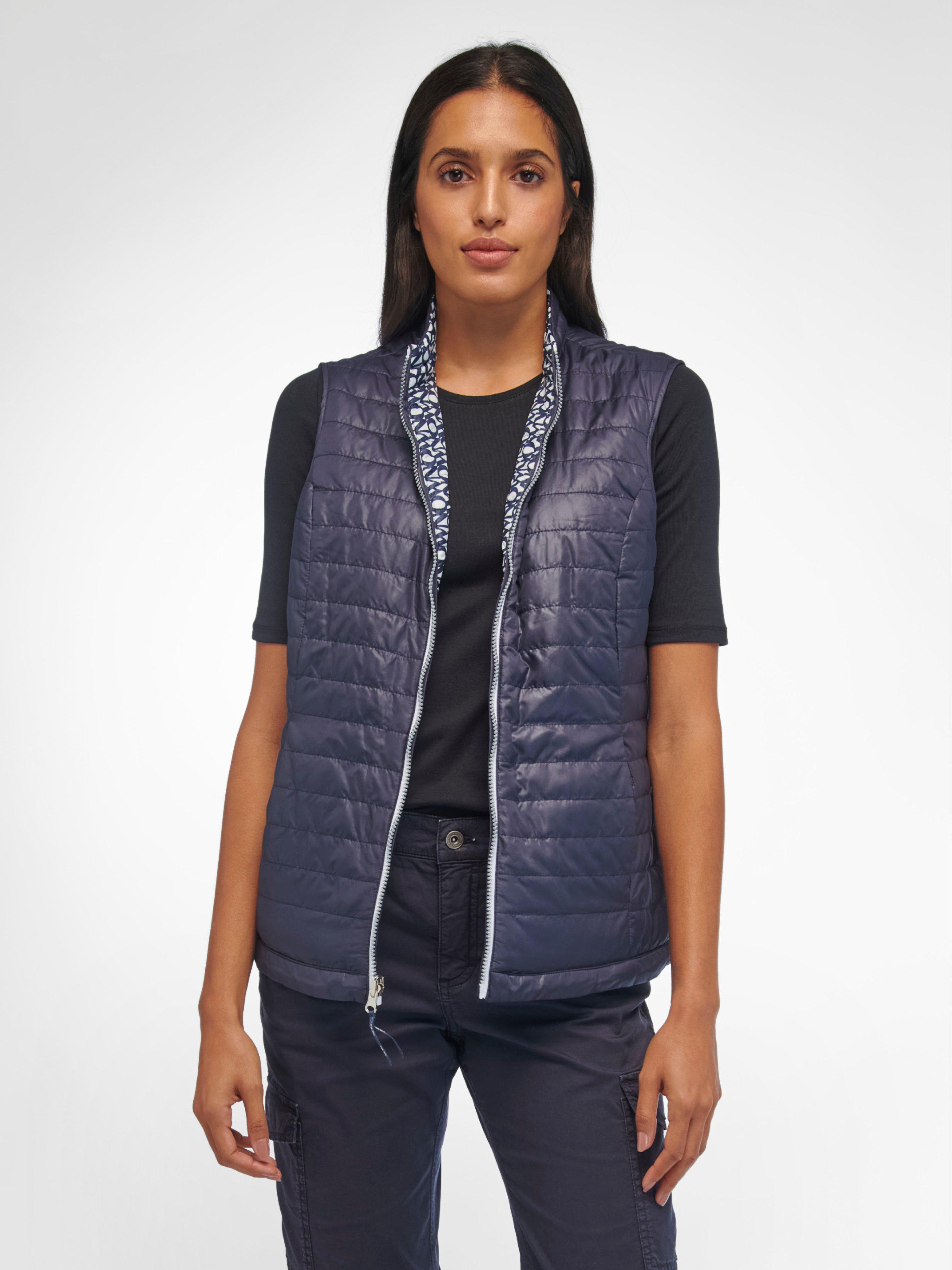 Rabe Fake Fur Weste - Ärmellose Steppweste Mit Stehkragen Und Reißverschluss