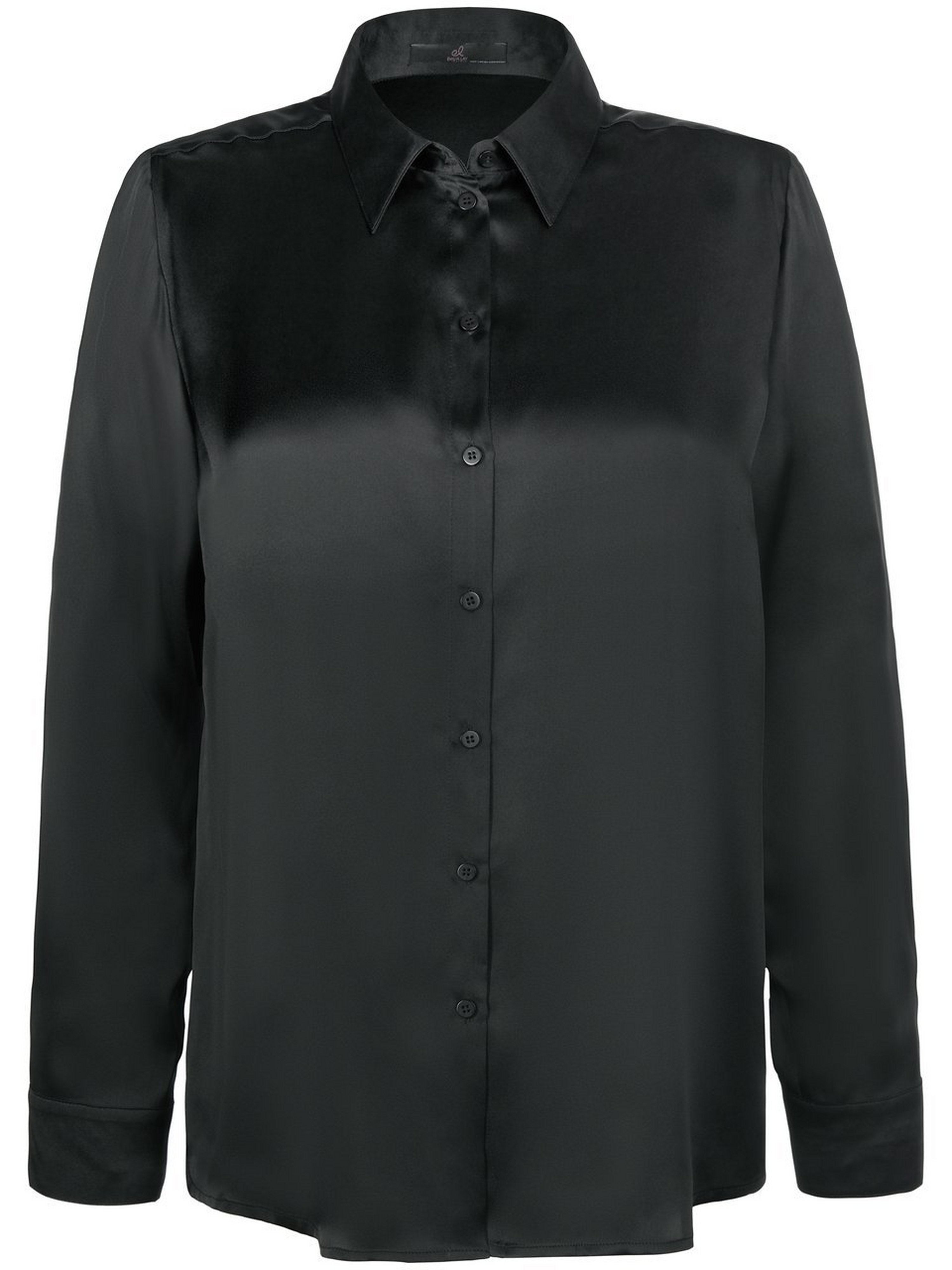 Emilia Lay Lange blouse 100% zijde Van  zwart