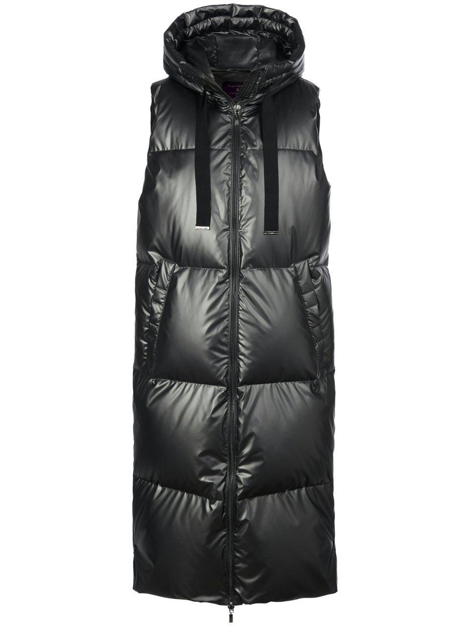 Lange bodywarmer capuchon Van TALBOT RUNHOF X PETER HAHN grijs