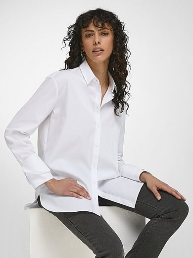 Just White - Lang skjorte med lange ærmer