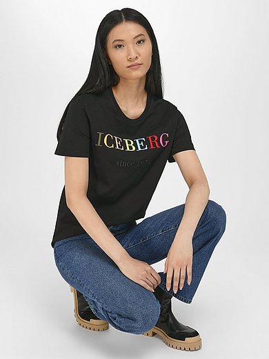 Le T-shirt 100% coton noir Peter Hahn Femme Vêtements Tops & T-shirts T-shirts Manches longues 