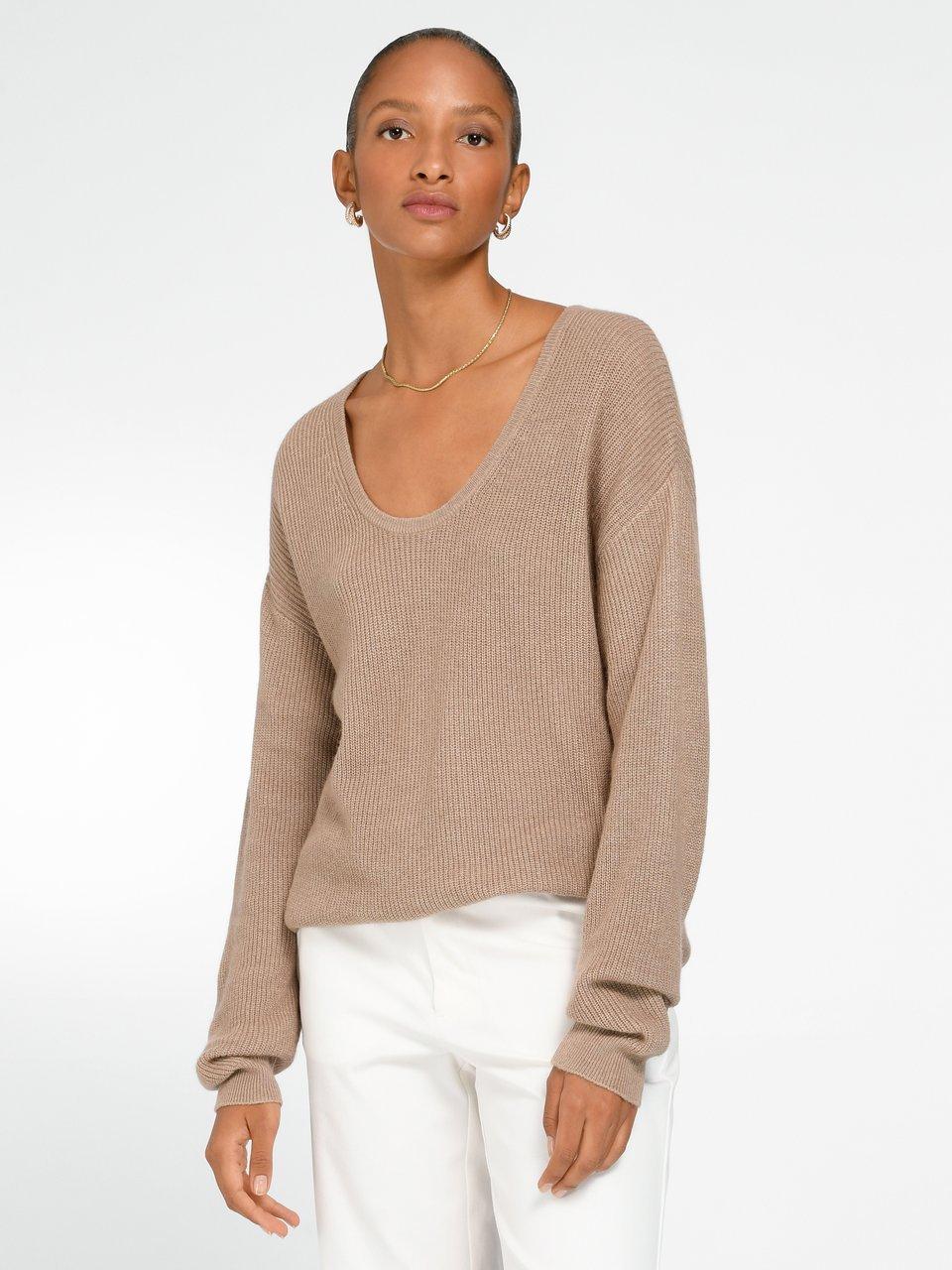 include - Rundhals-Pullover aus Seide und Kaschmir