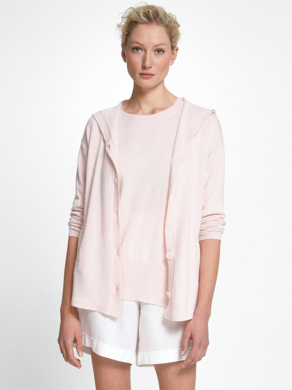 include - Kapuzen-Strickjacke aus 100% Kaschmir