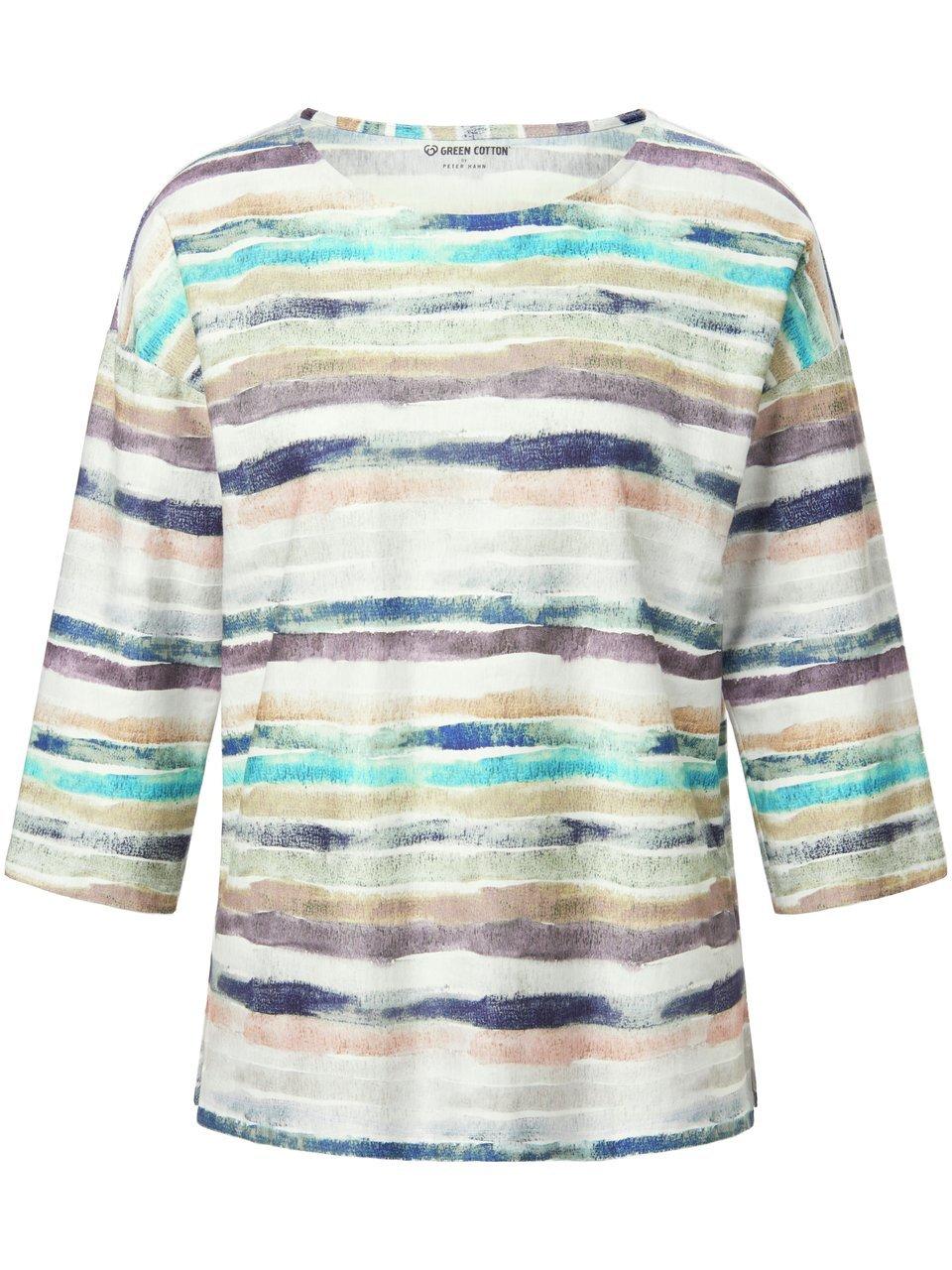 Shirt 100% katoen ronde hals Van Green Cotton multicolour