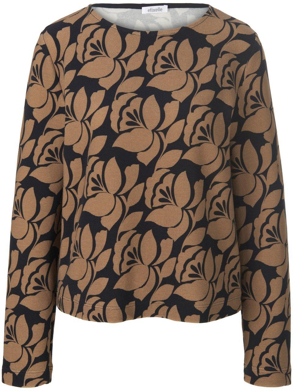 Sweatshirt lange mouwen en print Van Efixelle zwart