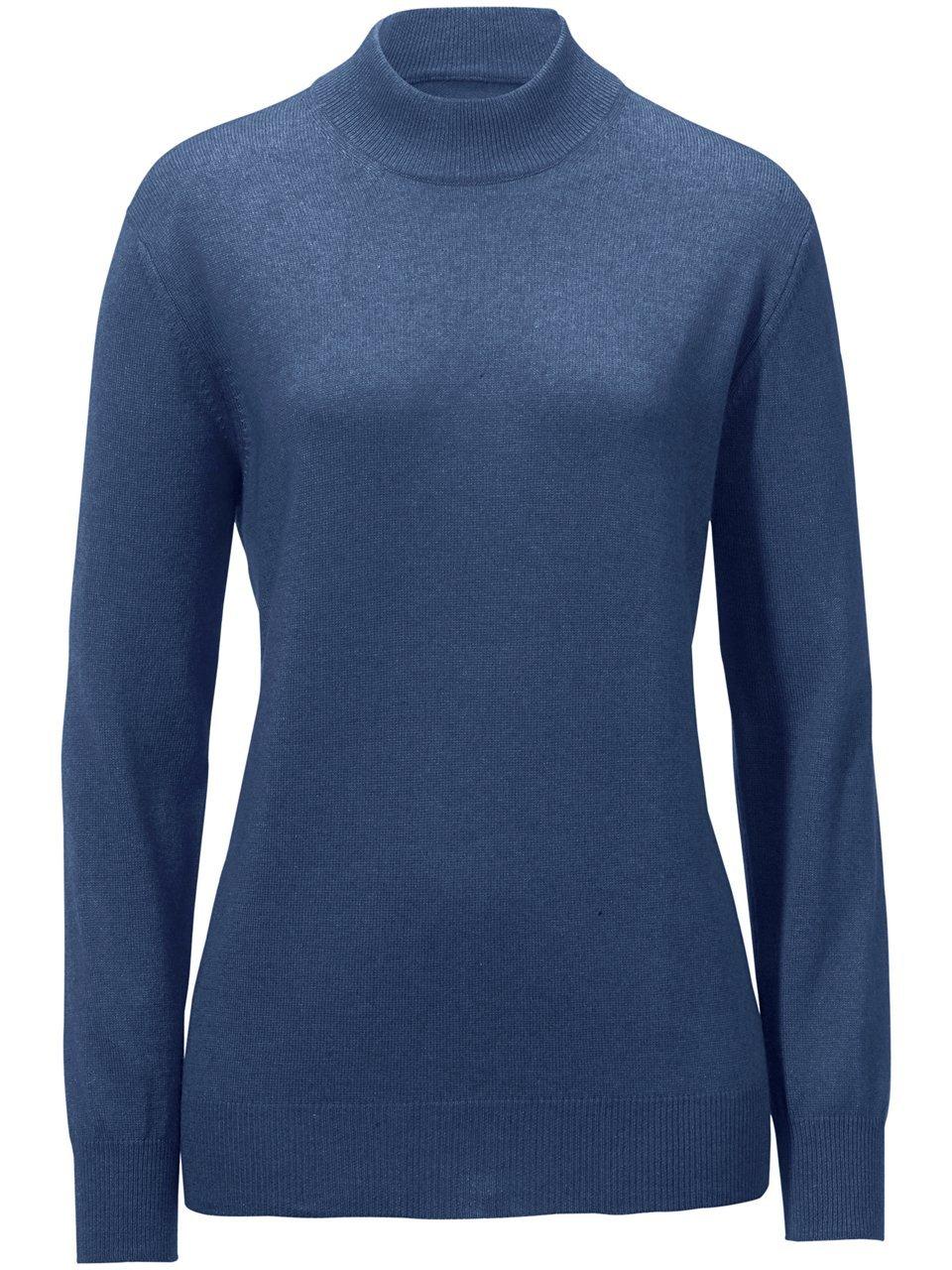 Trui zijde + kasjmier model Sabrina Van Peter Hahn Seide/Kaschmir blauw