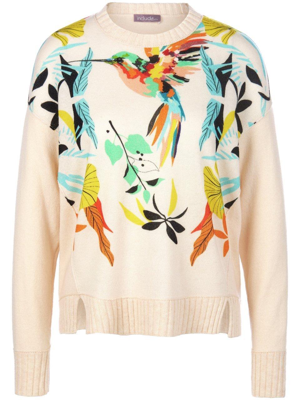 Trui ronde hals scheerwol en kasjmier Van include beige