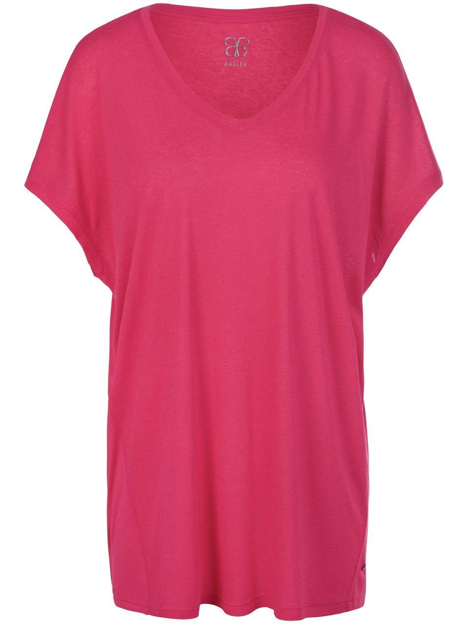 Shirt V-hals en korte mouwen Van BASLER pink