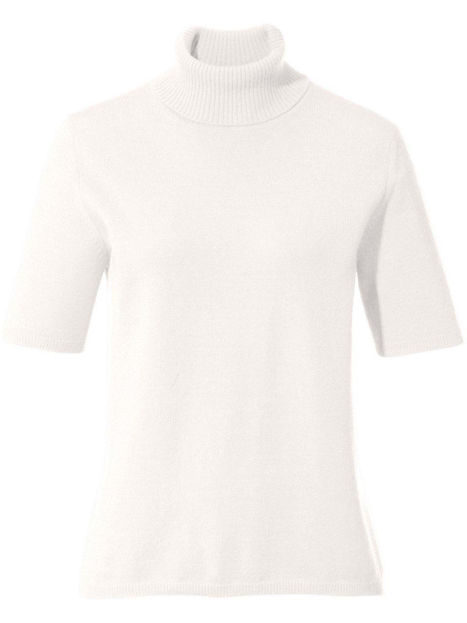 Rollkragen-Pullover aus 100% Premium-Kaschmir Peter Hahn Cashmere weiss günstig online kaufen