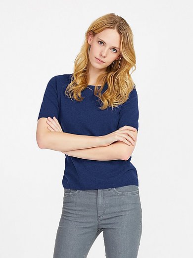 Damen Bekleidung Oberteile T-Shirts Peter Hahn Cashmere Kaschmir Pullover rieke aus 100% premium-kaschmir in Blau 
