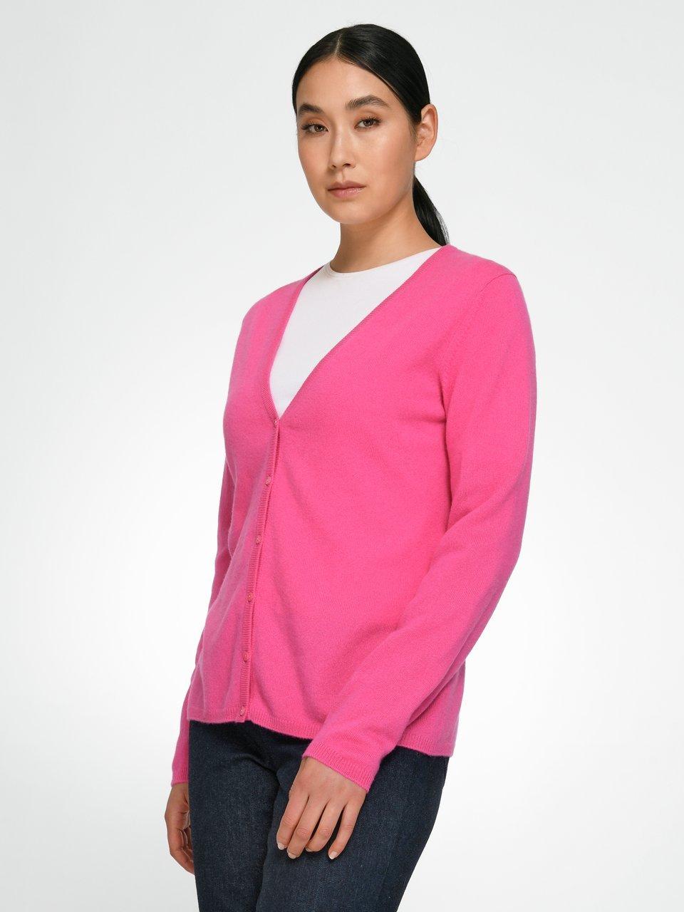 Peter Hahn Cashmere Le gilet 100 cachemire mod le Cora fuchsia