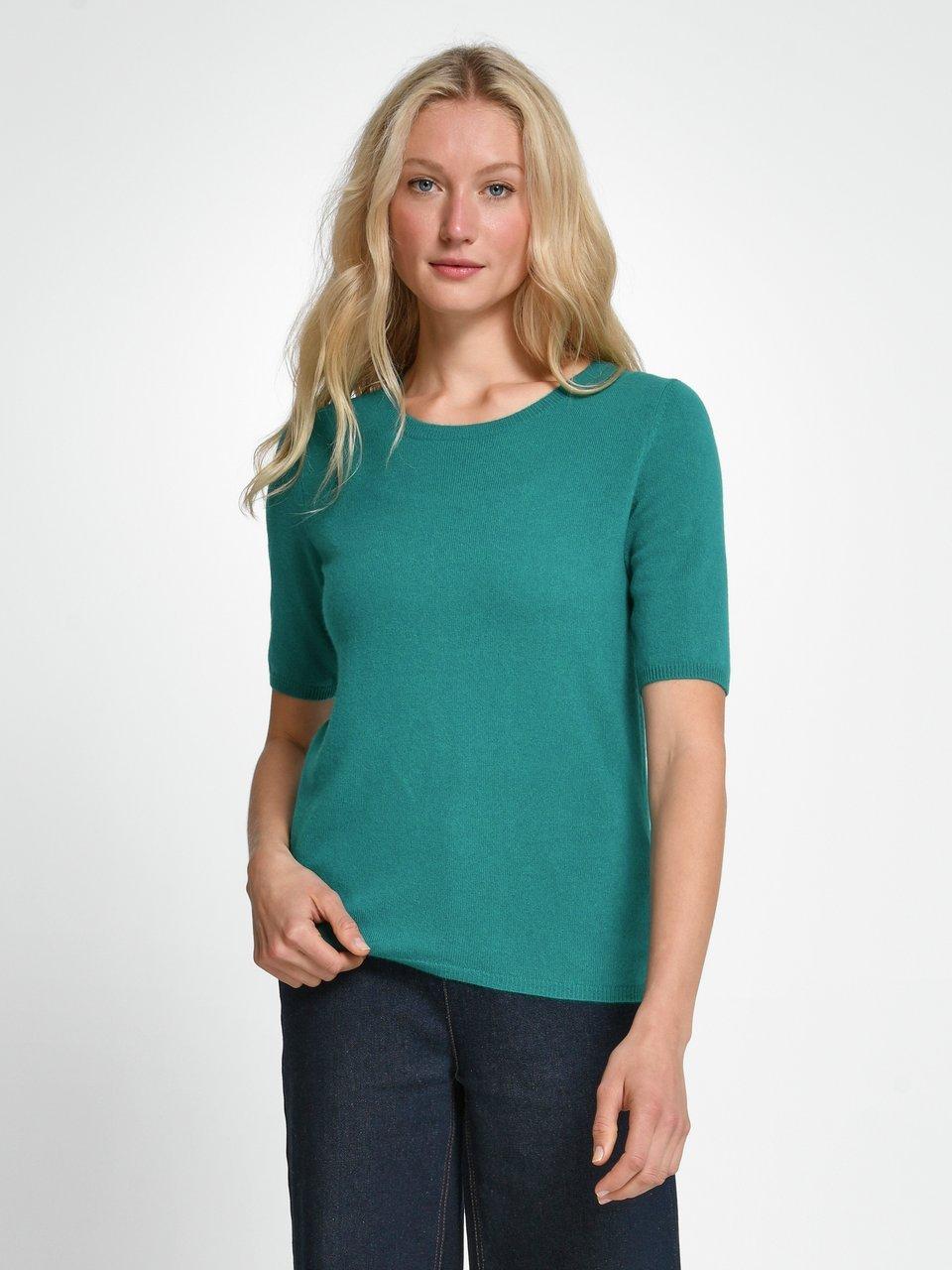 Pull En Laine Vierge Pure Burlington - Taille 46 Pouces, Noir Avec Vert, Occasion Très Bon état