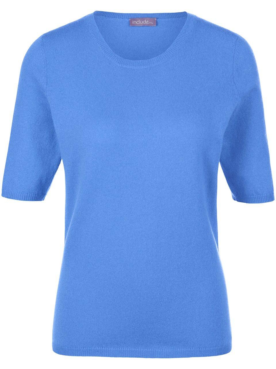 Rundhals-Pullover aus Schurwolle und Kaschmir include blau günstig online kaufen