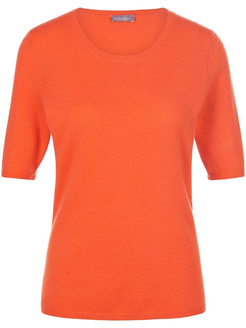 Rundhals-Pullover aus Schurwolle und Kaschmir include orange günstig online kaufen