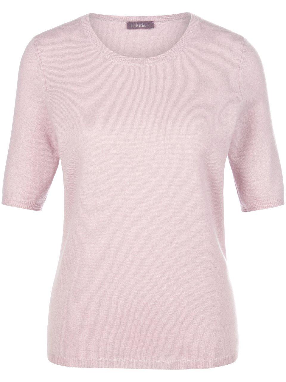 Rundhals-Pullover aus Schurwolle und Kaschmir Peter Hahn rosé günstig online kaufen