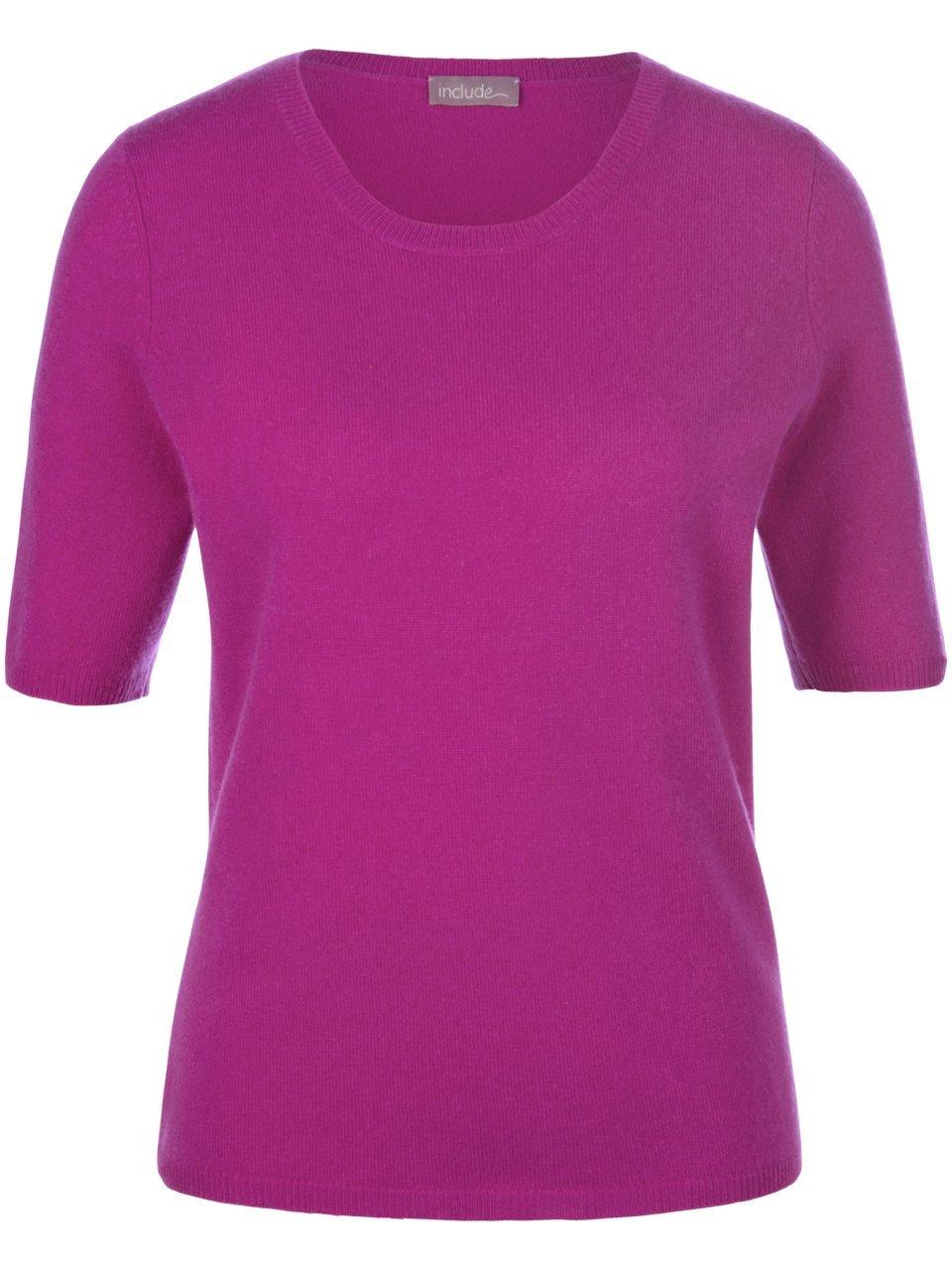 Rundhals-Pullover aus Schurwolle und Kaschmir include pink günstig online kaufen