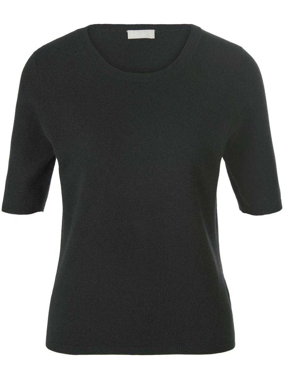 Rundhals-Pullover aus Schurwolle und Kaschmir include schwarz günstig online kaufen