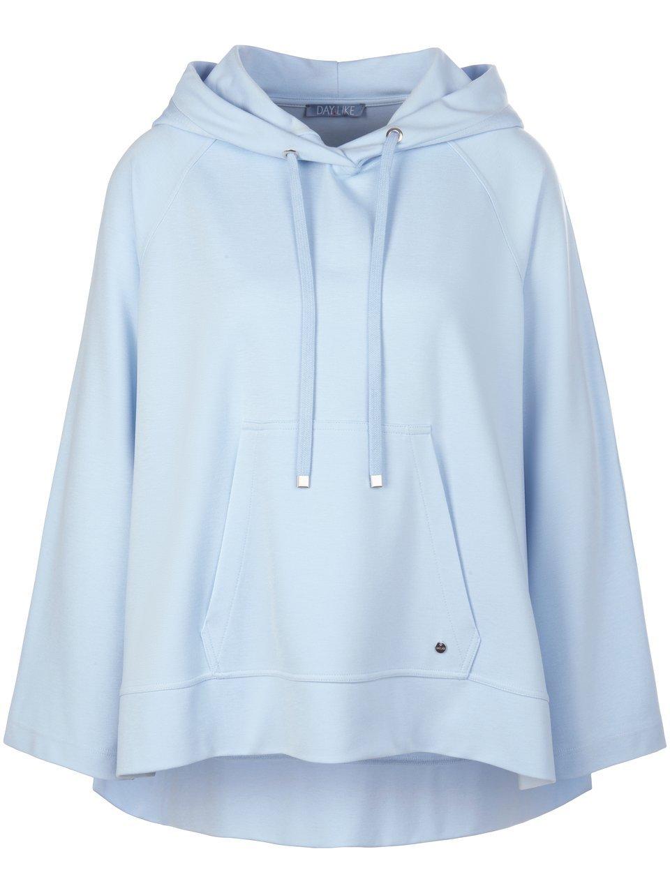 Hoodie kangoeroezak Van DAY.LIKE blauw